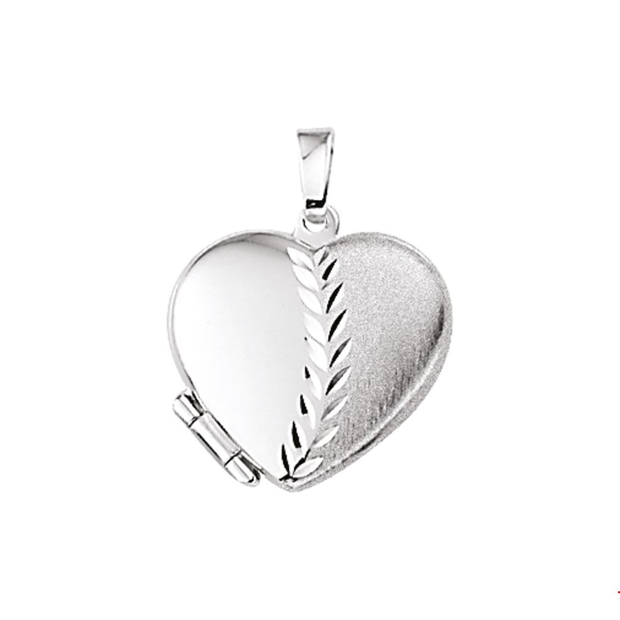 Zilveren medallion hanger hart