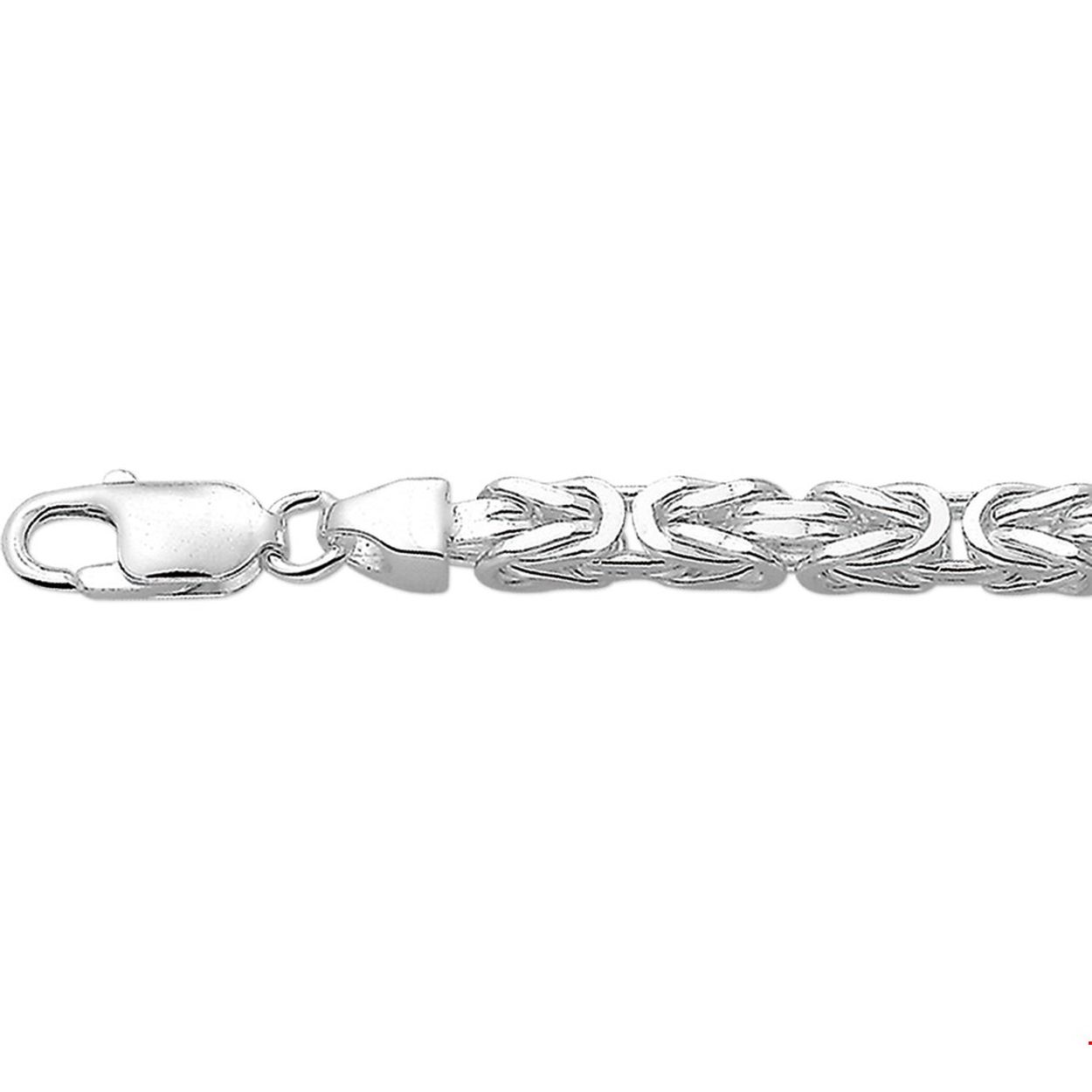 Zilveren collier met konings schakel.

Gender: heren
Breedte: 5 mm
Langste lengte: 50 mm