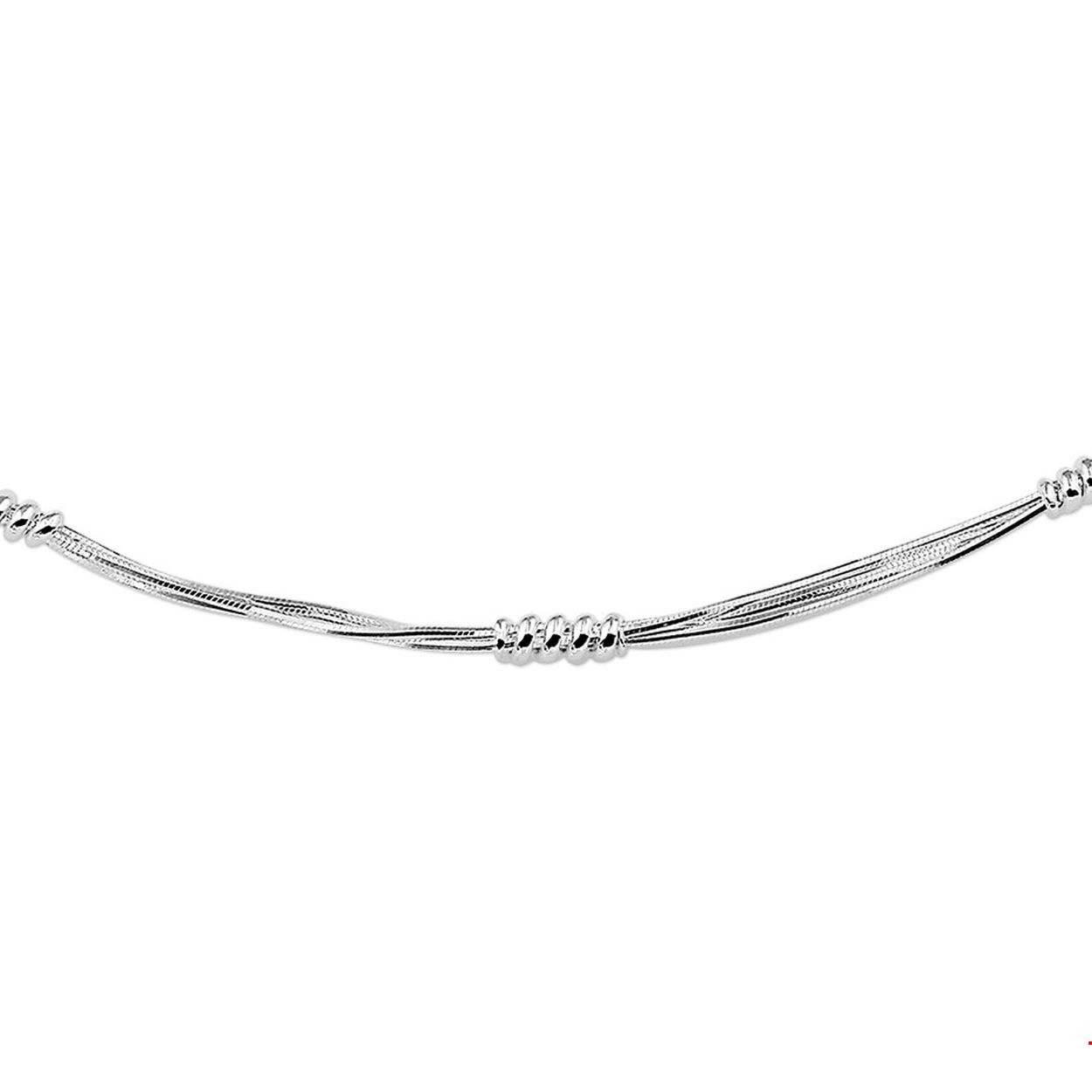 Beschrijving: Zilveren collier met knoopjes.
Verpakt per: 1
Doelgroep: dames
Breedte: 1.2 mm
Kortste lengte: 43 mm
Langste lengte: 46 mm