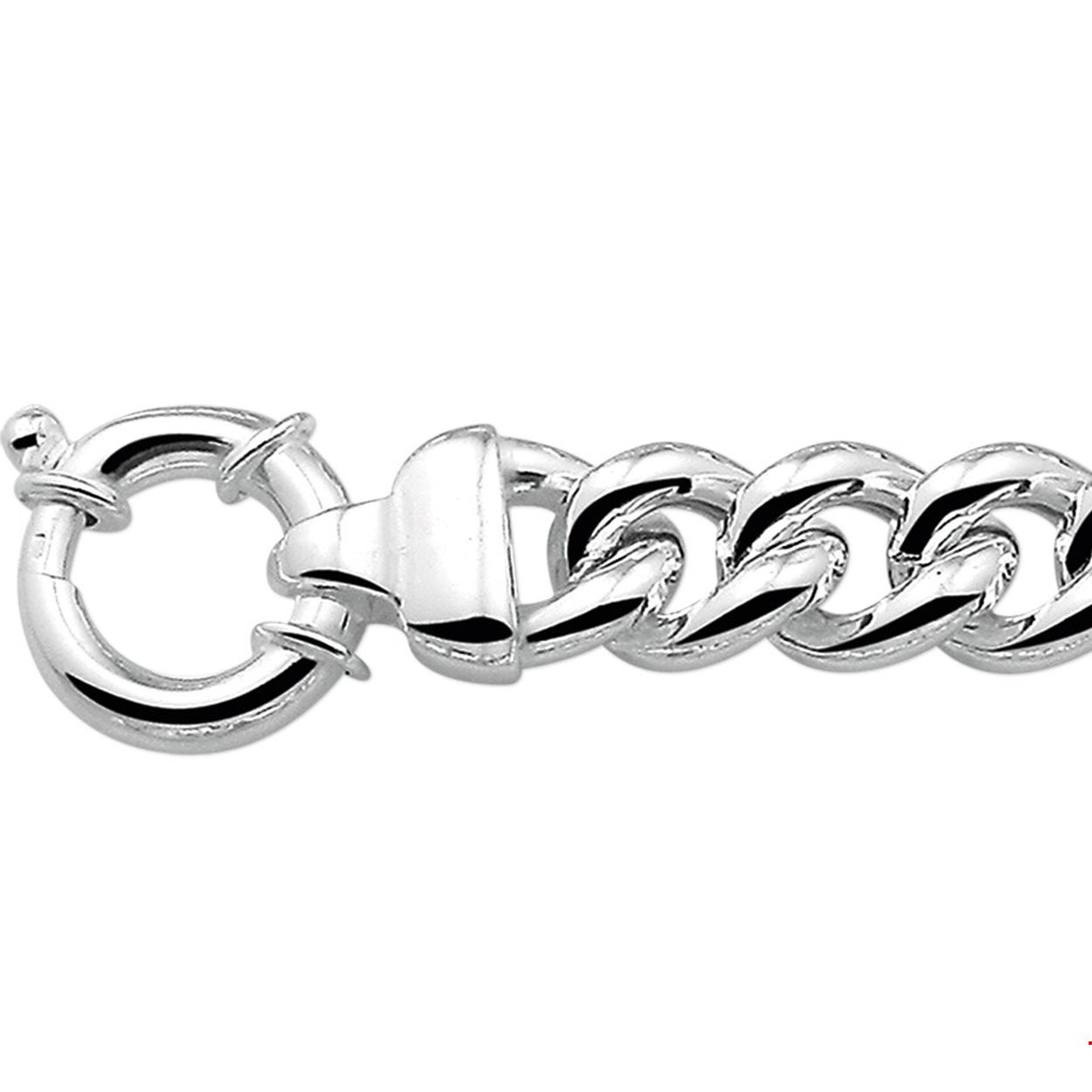 Beschrijving: Zilveren collier met gourmet schakel. 
Verpakt per: 1
Doelgroep: dames
Breedte: 12 mm
Langste lengte: 45 mm