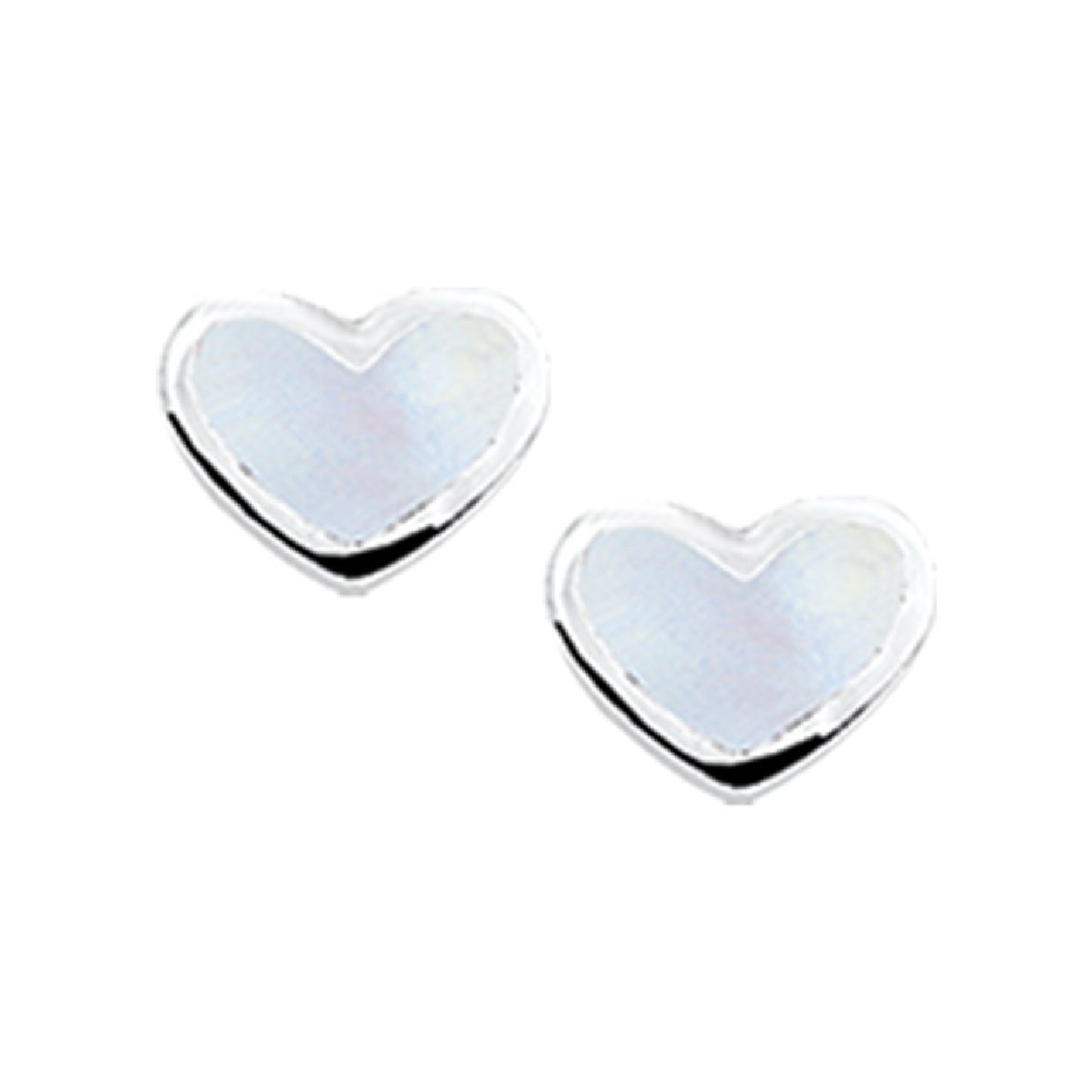 Deze oorknoppen zijn gemaakt van zilver en ze zijn witkleurig. Het is een sieraad voor kinderen.
