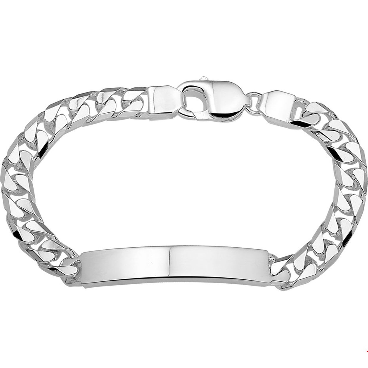 Beschrijving: Zilveren graveerarmband. De lengte bedraagt 20cm en de breedte van de graveerplaat bedraagt 7.8mm. 
Uniekenummer serie: 27325
Verpakt per: 1
Doelgroep: unisex
Breedte: 8 mm
Langste lengte: 20 mm