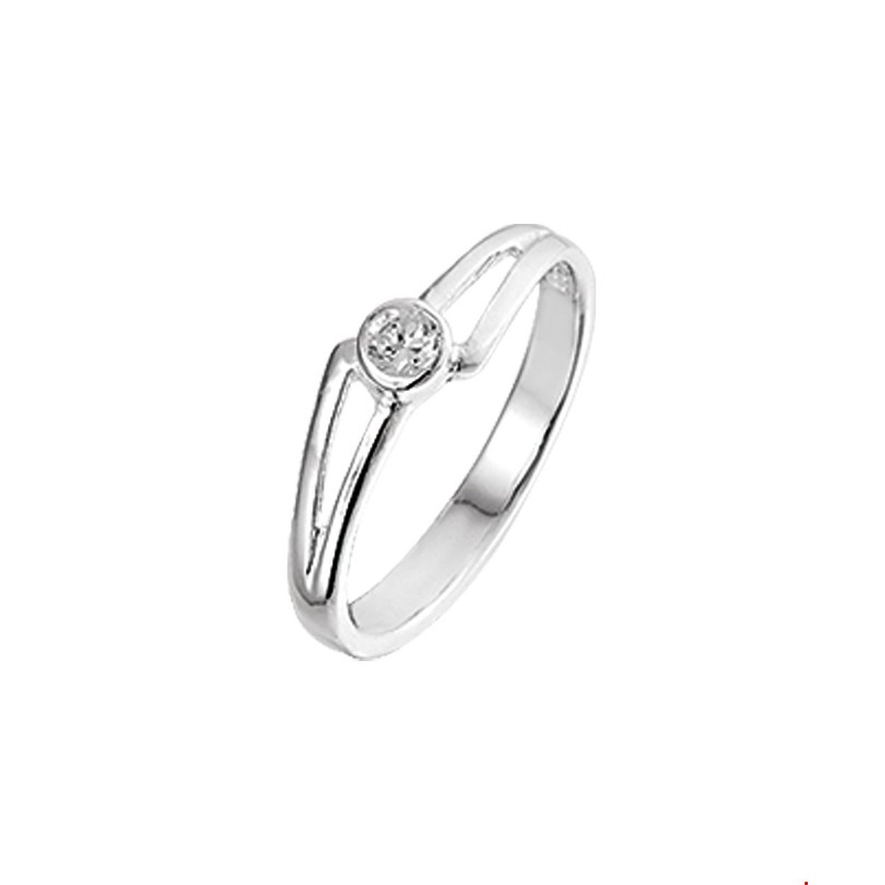 Gender: kinderen
Ringmaat: 15.50 mm (49)
Breedte: 5.5 mm
Zetting: solitaire (kastzetting)