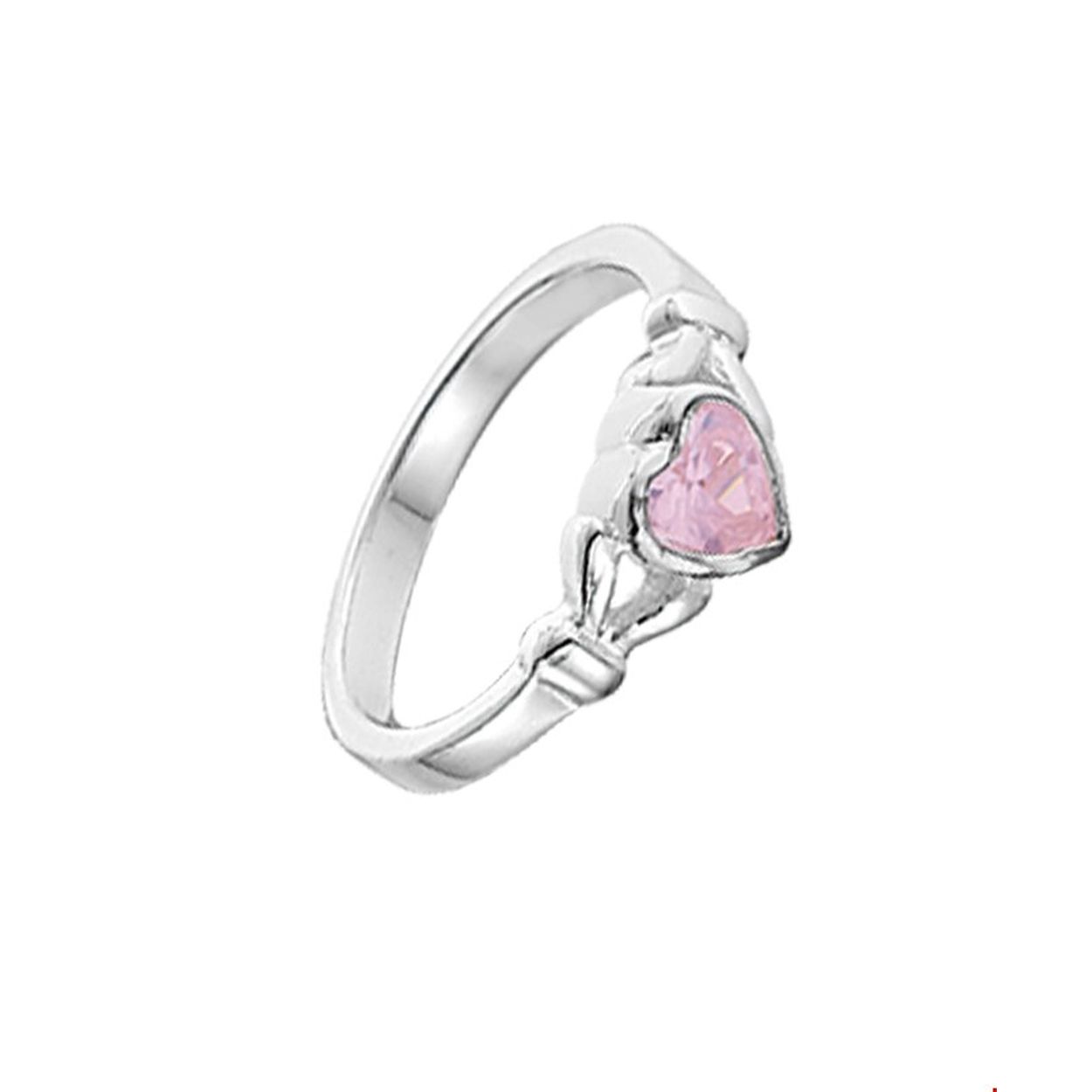 ring hart roze zirkonia