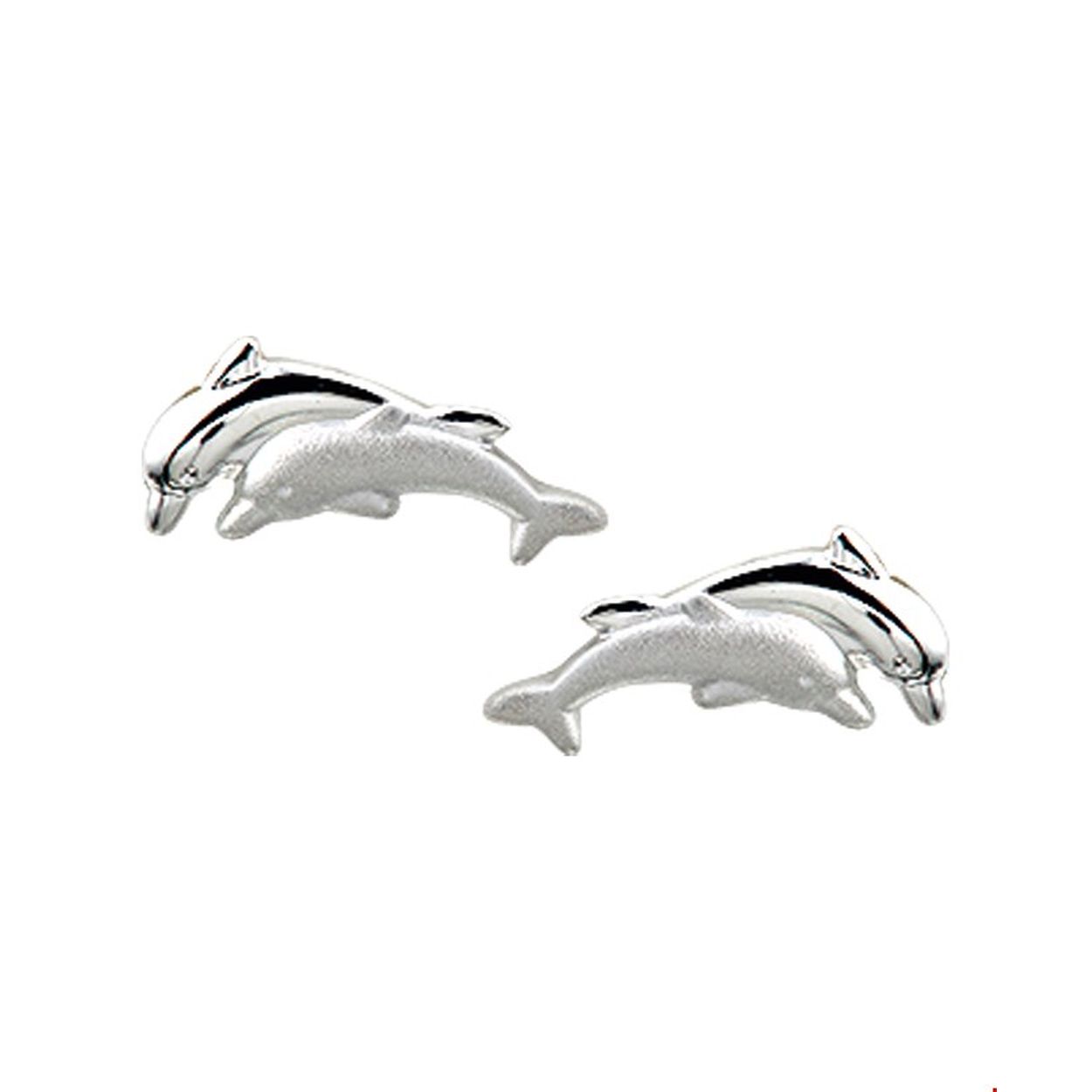 Beschrijving: Zilveren oorknoppen met een dolfijn en een poli/matte afwerking.
Doelgroep: kinderen
Breedte: 8 mm
Hoogte: 10.5 mm