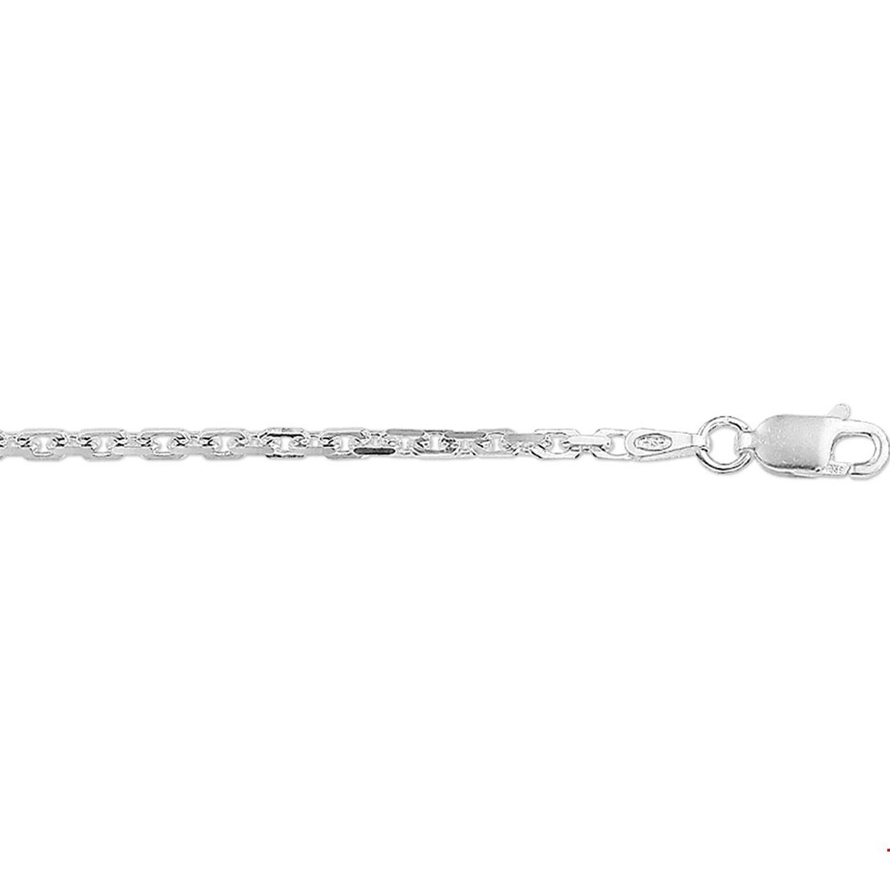 zilveren anker collier met lengte 60cm