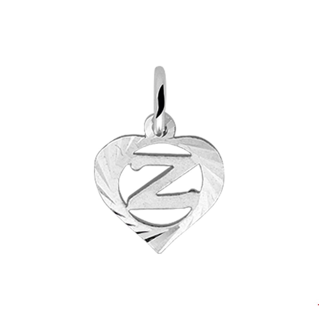 Zilveren hart hanger letter Z met een hoogte van 10.5mm en een breedte van 11mm.

Gender: unisex