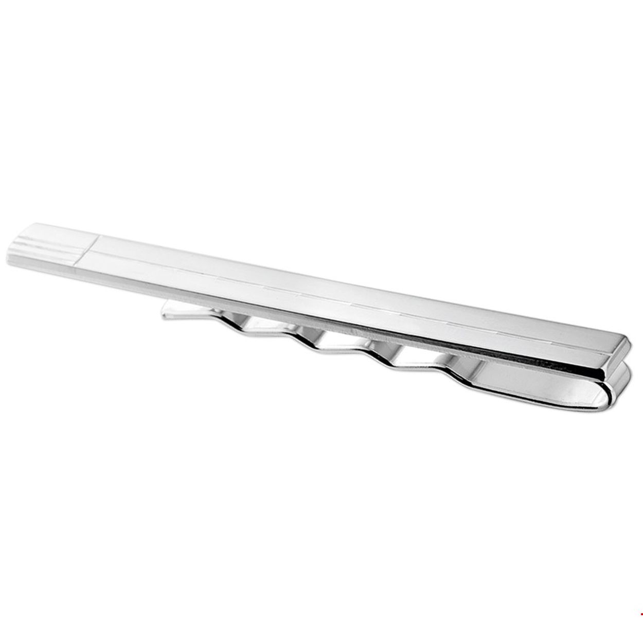 Beschrijving: Zilveren dasschuif met een mat gediamanteerde afwerking.  
Verpakt per: 1
Doelgroep: heren
Breedte: 68.5 mm
Hoogte: 5.5 mm