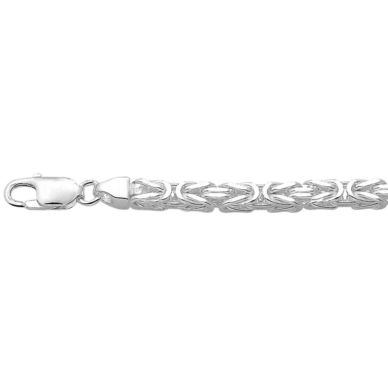 Beschrijving: Zilveren armband met konings schakel. 
Verpakt per: 1
Doelgroep: heren
Breedte: 6 mm
Langste lengte: 22 mm