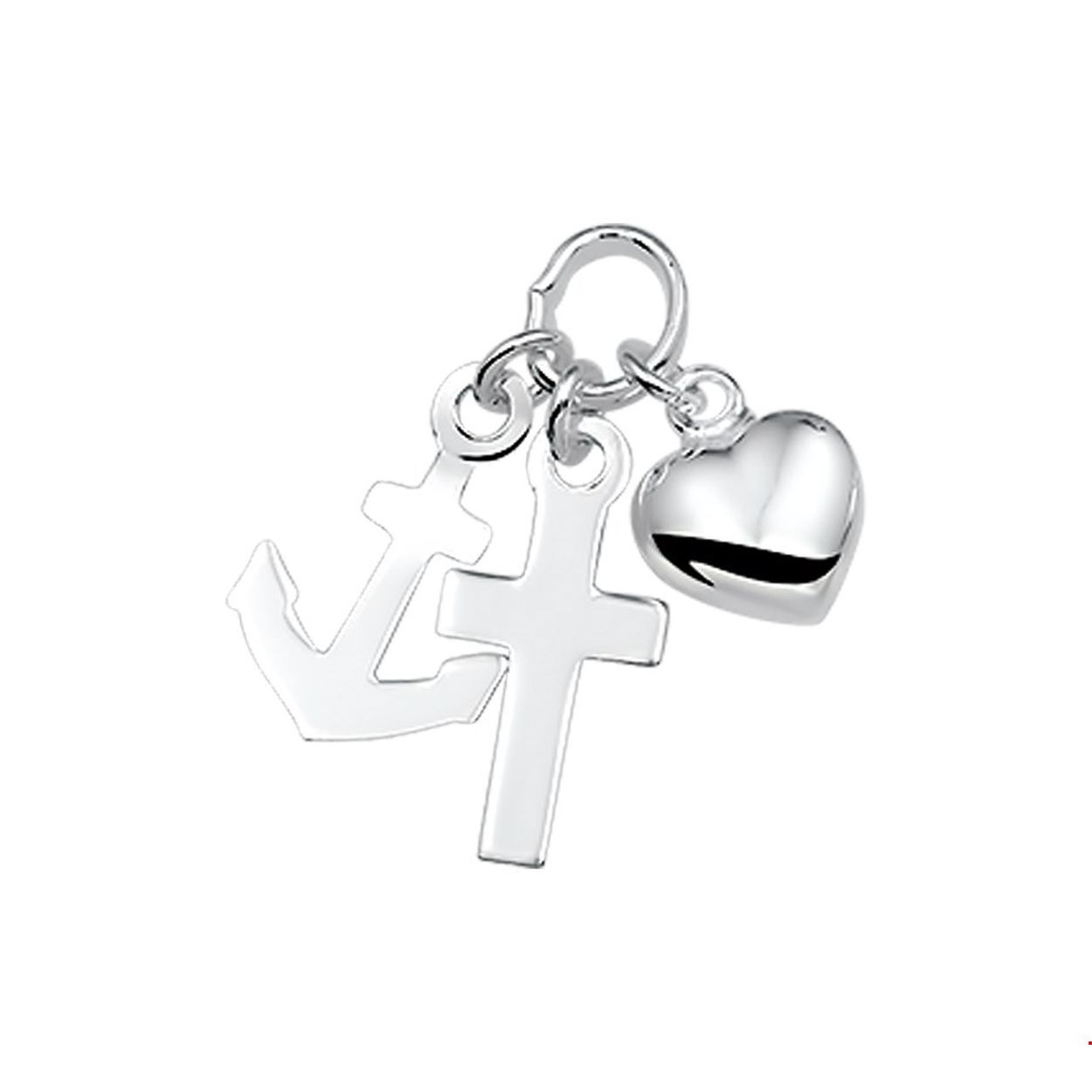 Zilvere bedel geloof, hoop en liefde
Hoogte: 17 mm