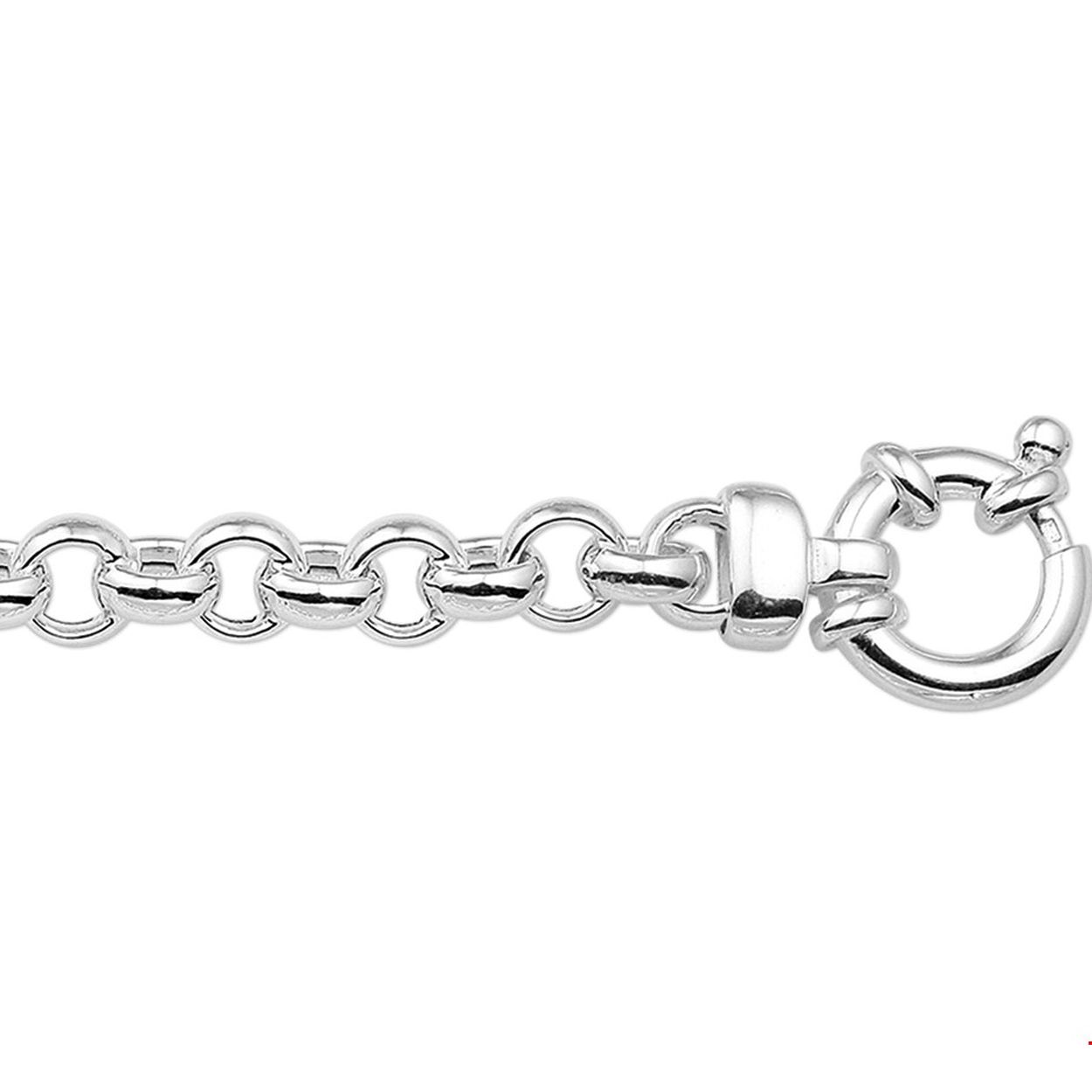 Zilveren collier met jasseron schakel.

Gender: dames
Breedte: 5.5 mm
Langste lengte: 42 mm