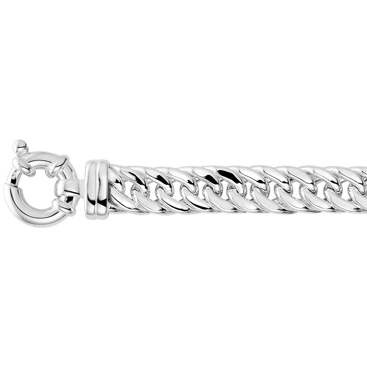 Beschrijving: Zilveren armband met gourmet schakel. 
Uniekenummer serie: 32663
Verpakt per: 1
Doelgroep: dames
Breedte: 10 mm
Langste lengte: 19 mm
