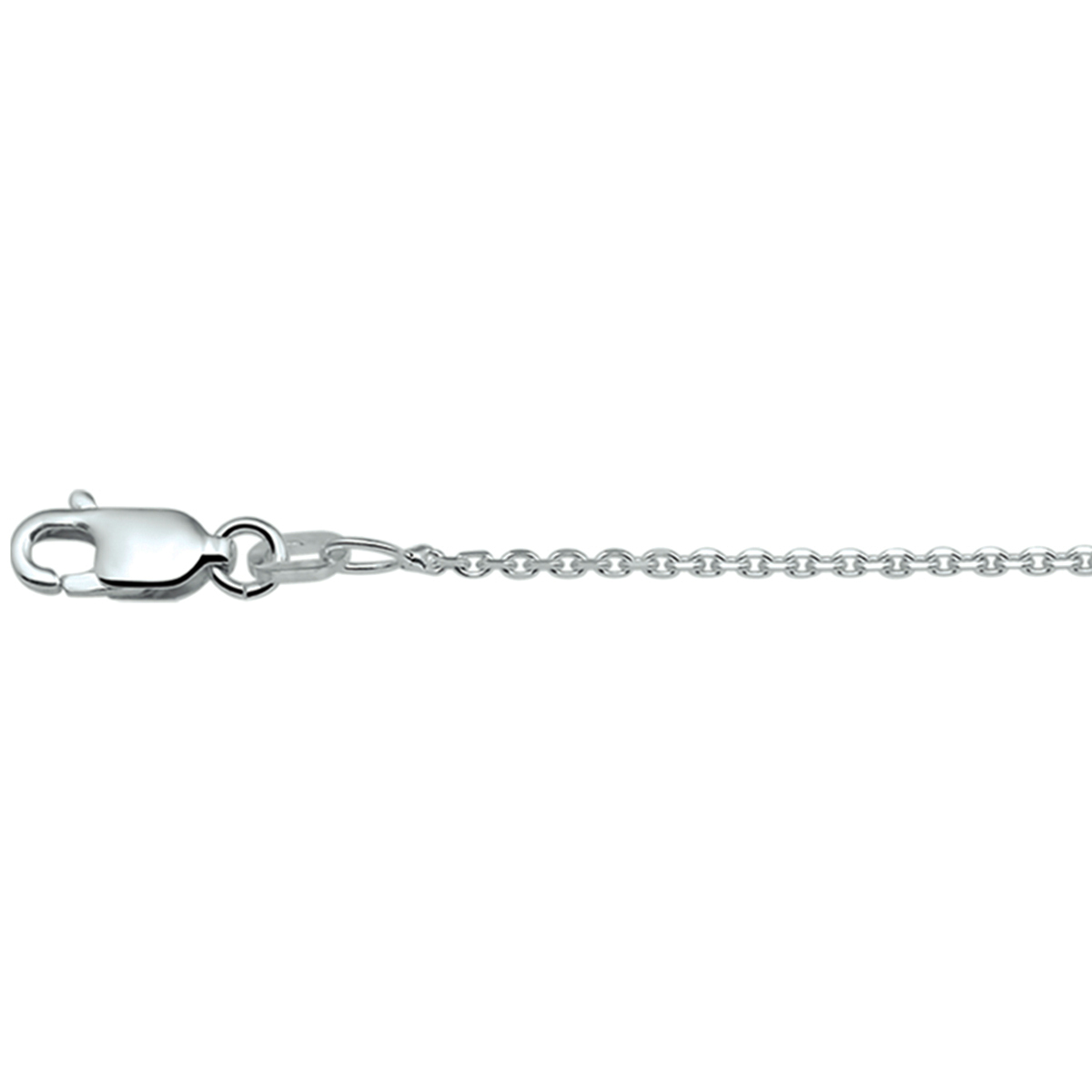 Zilveren collier lengte 42cm geslepen anker 1.3mm