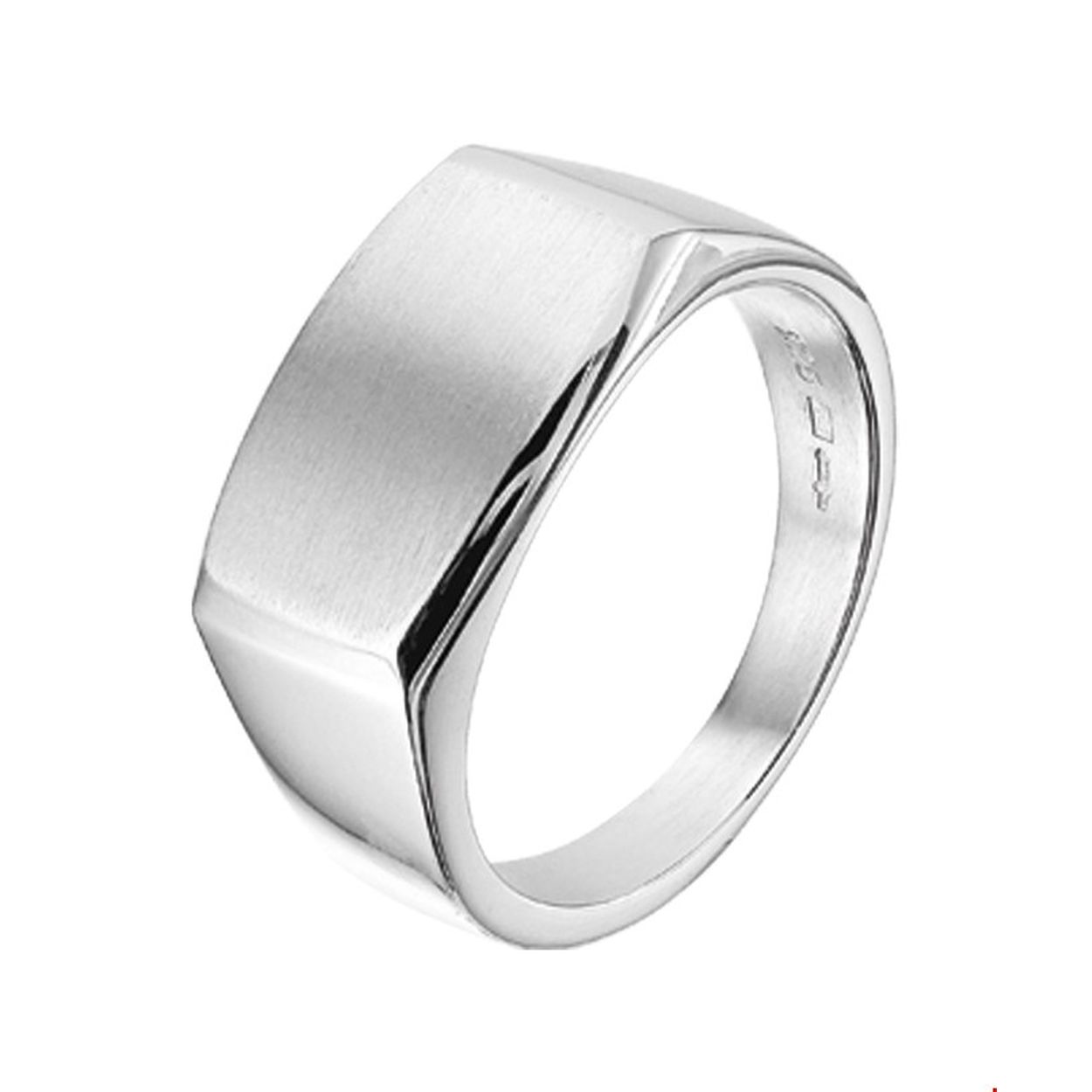 Beschrijving: Zilveren dwarsmodel ring met een poli/matte afwerking. 
Doelgroep: jongens
Ringmaat: 18.50 mm (58)
Breedte: 11 mm