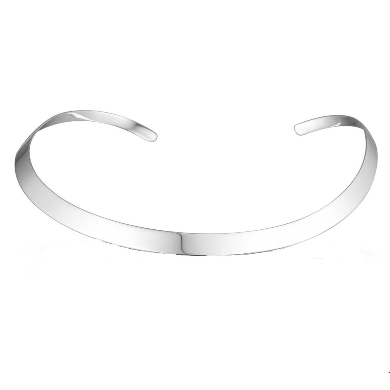Het collier heeft een breedte verloop van 5mm aan de achterzijde tot 8mm aan de voorzijde.