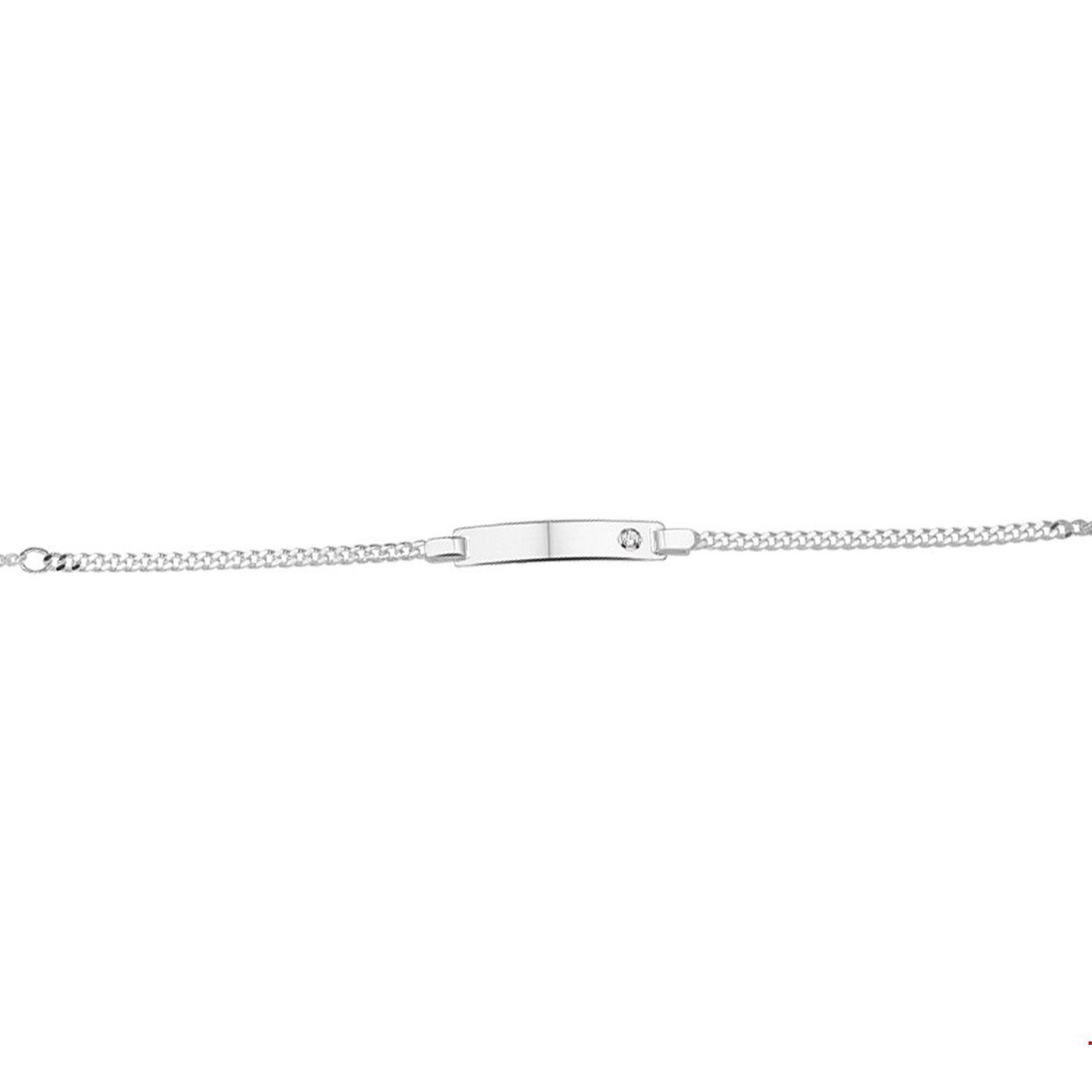 Beschrijving: Zilveren graveerarmband met zirkonia. De lengte bedraagt 16cm met 2cm extensie. De breedte van de graveerplaat bedraagt 5mm.
Uniekenummer serie: 27334
Doelgroep: meisjes
Breedte: 5 mm
Kortste lengte: 16 mm
Langste lengte: 18 mm
Zetting: solitaire