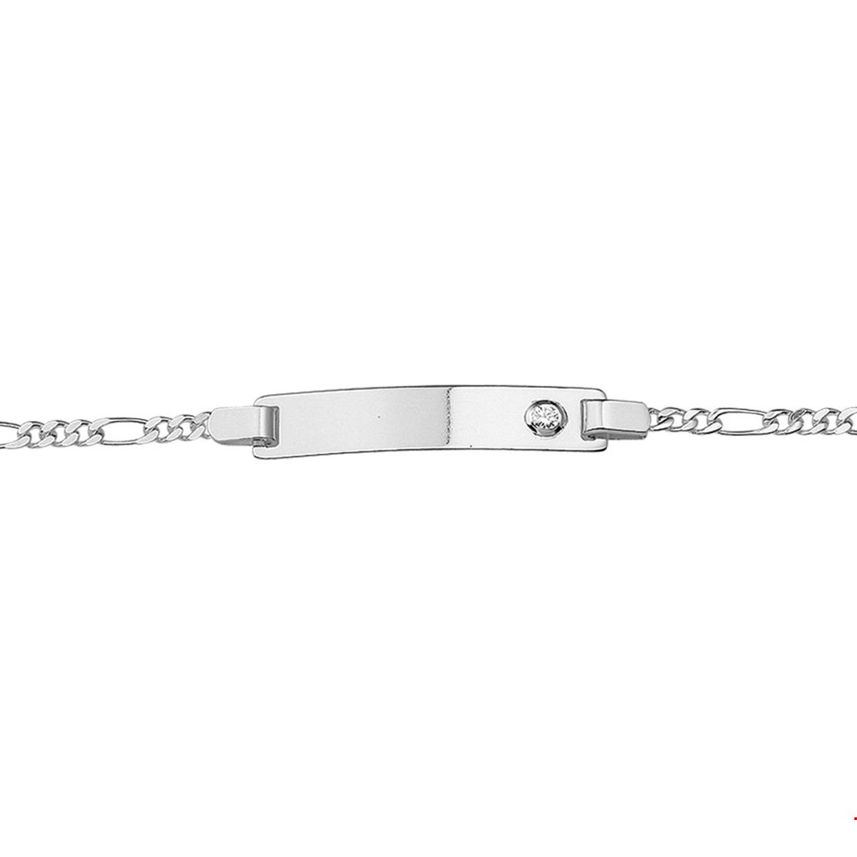 Zilveren graveerarmband met zirkonia. De lengte bedraagt 16cm met 2cm extensie. De breedte van de graveerplaat bedraagt 5mm.
Uniekenummer serie: 29432
Doelgroep: meisjes
Breedte: 5 mm
Kortste lengte: 16 cm
Langste lengte: 18 cm
Zetting: solitaire