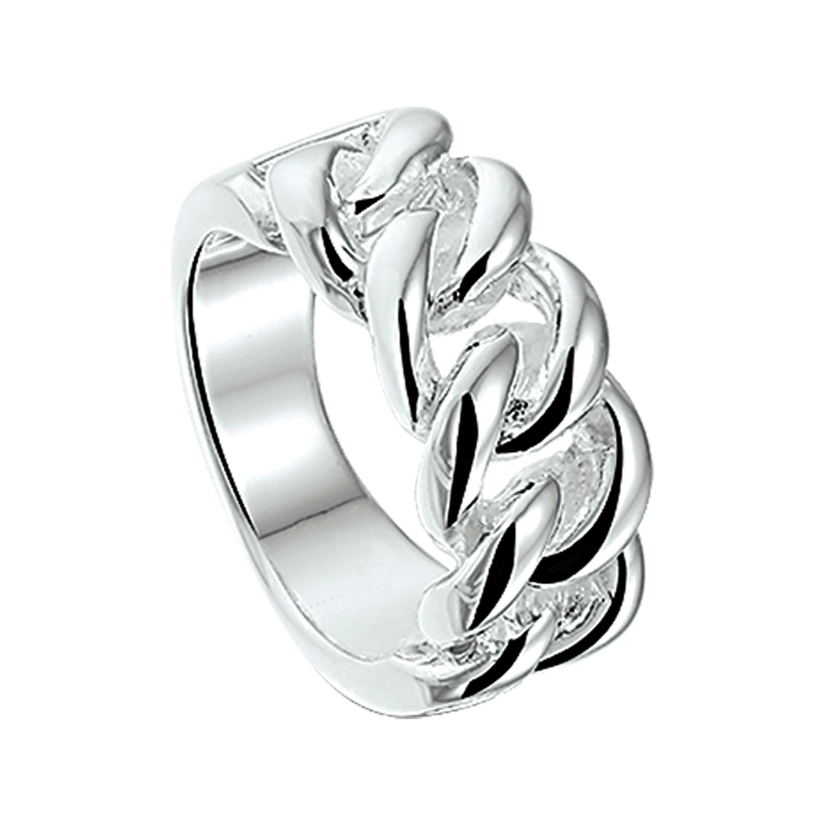 Deze prachtige ring heeft een dames gourmet schakel ontwerp en is maat 18.5. Het is gemaakt van hoogwaardig materiaal en heeft een luxe uitstraling. De ring is perfect om dagelijks te dragen of om een speciale gelegenheid te accentueren. Combineer het met andere sieraden voor een complete look. Een tijdloos en elegant accessoire voor elke vrouw. Maak je outfit compleet met deze schitterende ring!