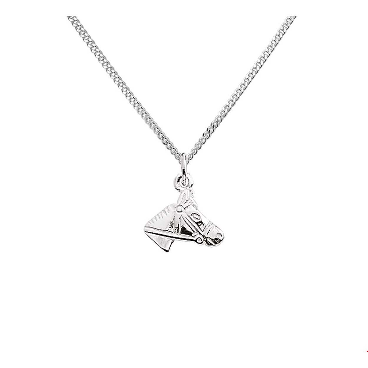 Beschrijving: Zilveren collier met een paardje. De lengte van het collier bedraagt 36cm met 4cm extensie en de schakelbreedte bedraagt 1.4mm. 
Verpakt per: 1
Doelgroep: kinderen
Breedte: 1.4 mm
Kortste lengte: 36 mm
Langste lengte: 40 mm