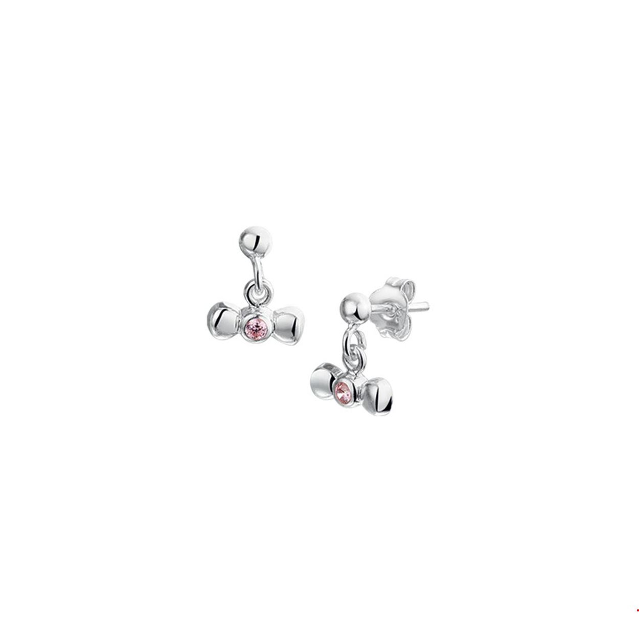 Beschrijving: Zilveren oorhangers met een strik en zirkonia.
Doelgroep: kinderen
Breedte: 9 mm
Hoogte: 6 mm