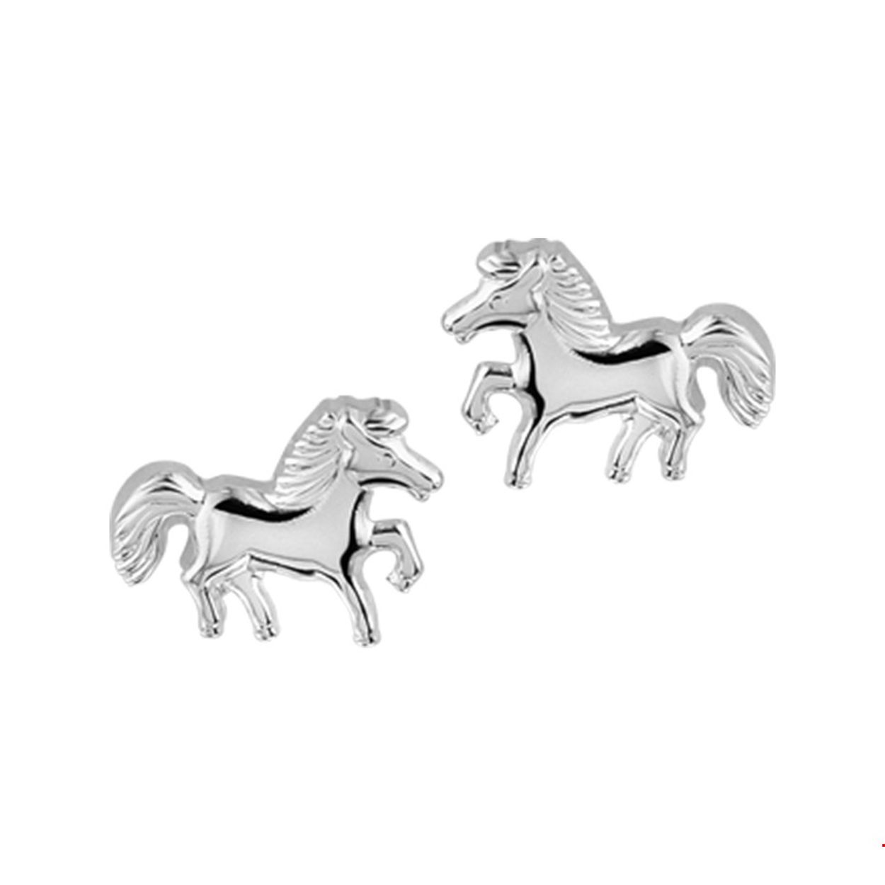 Schattige zilveren paarden oorknoppen met een afmeting van 7.5x9.5mm uitgevoerd met een stevige poussette sluiting.
Breedte: 9.5 mm
Hoogte: 7.5 mm