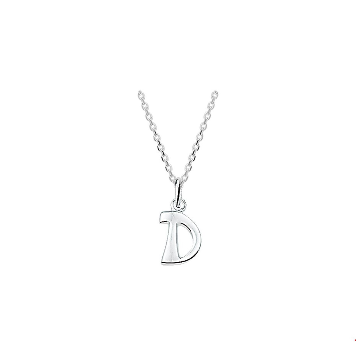 Beschrijving: Zilveren collier met de letter D. De lengte bedraagt 41cm met 4cm extensie en de schakelbreedte is 1.1mm. 
Uniekenummer serie: 35391
Verpakt per: 1
Doelgroep: unisex
Breedte: 8 mm
Kortste lengte: 41 mm
Langste lengte: 45 mm
Hoogte: 12.5 mm