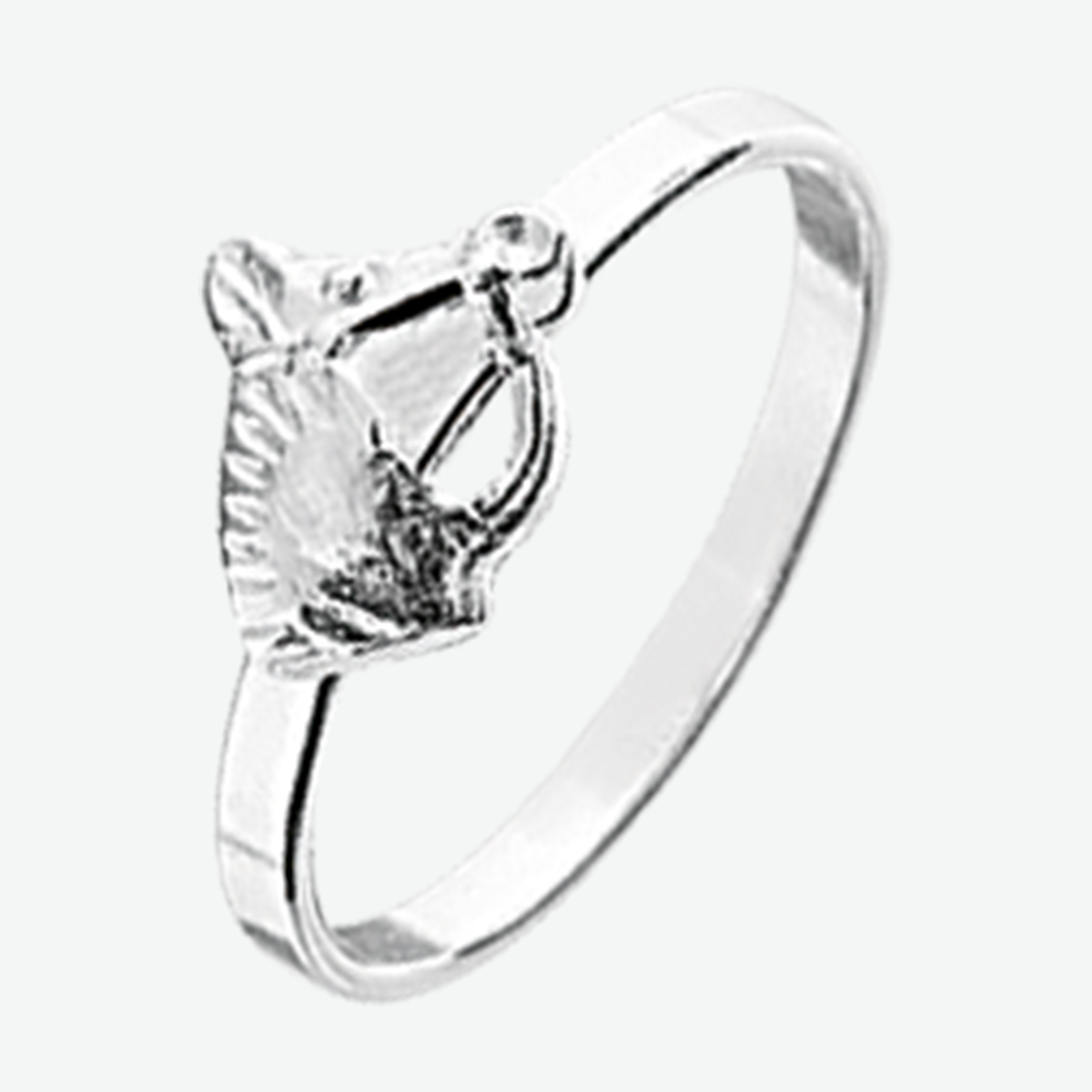 Zilveren ring paard
