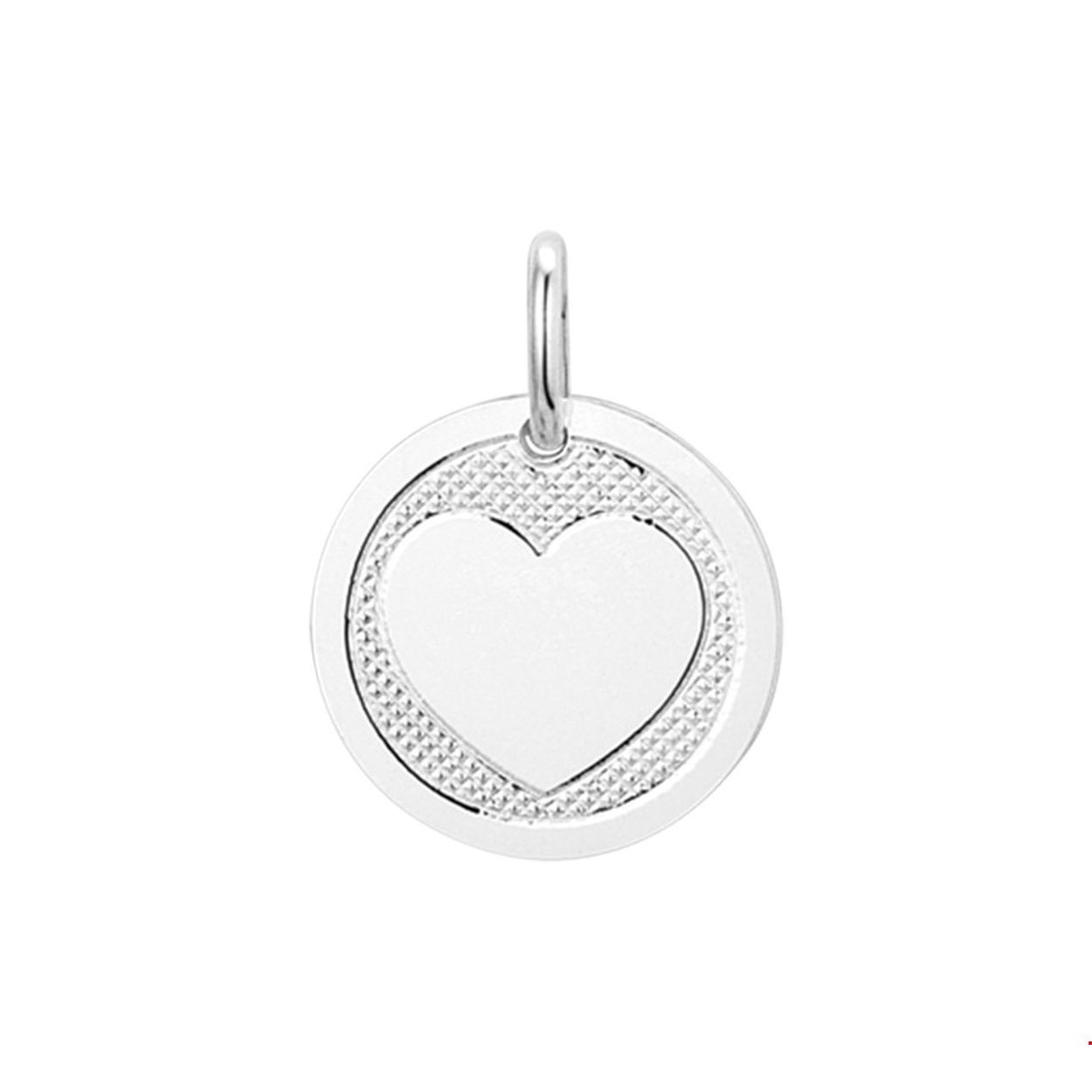 Beschrijving: Zilveren poli-mat afgewerkte ronde hanger uitgevoerd met een poli hart. De hanger heeft een diameter van 14mm en stevig oog voor een collier. Tip: Combineer de hanger met een collier uit onze collectie en de hanger kan direct om!.
Doelgroep: dames
Breedte: 14 mm