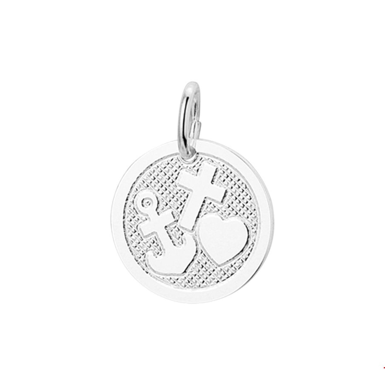 Beschrijving: Zilveren poli/mat hanger uitgevoerd met een poli geloof hoop en liefde teken. De hanger heeft een diameter van 14mm. Tip: Combineer dit collier met een bijpassend collier uit onze collectie.
Uniekenummer serie: 37772
Doelgroep: dames
Breedte: 14 mm