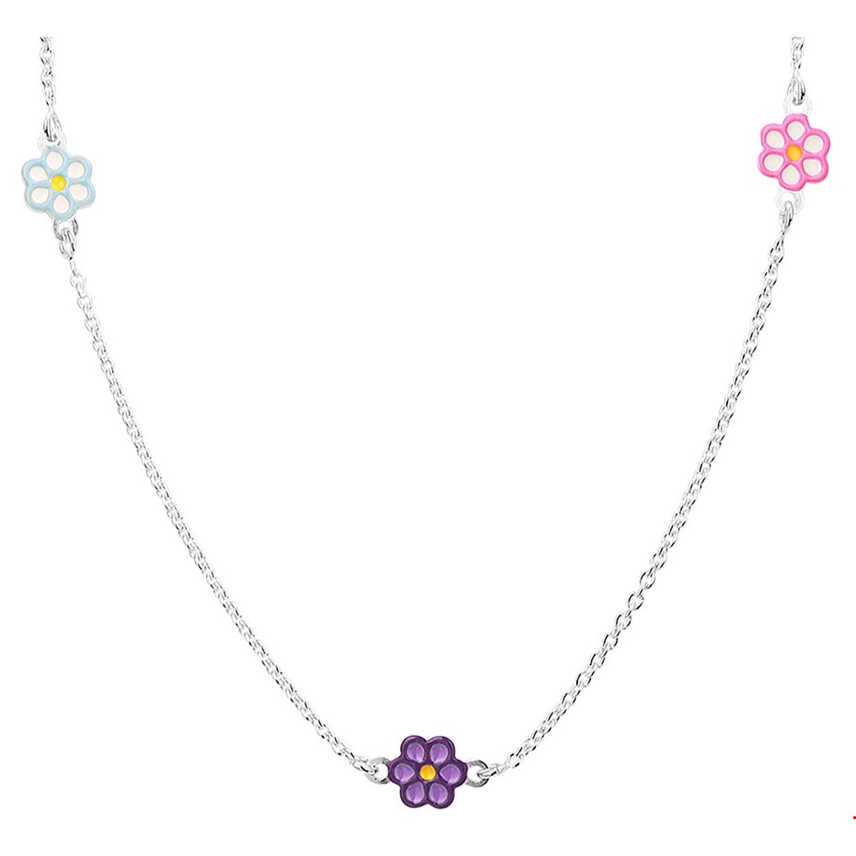 Beschrijving: Zilveren 1.5mm anker collier met een lengte van 36cm en een extensie van 2.5cm uitgevoerd met verschillende kleuren bloemen. Het collier is te combineren met bijpassende sieraden uit onze collectie.
Verpakt per: 1
Doelgroep: meisjes
Breedte: 1.5 mm
Kortste lengte: 36 mm
Langste lengte: 38.5 mm