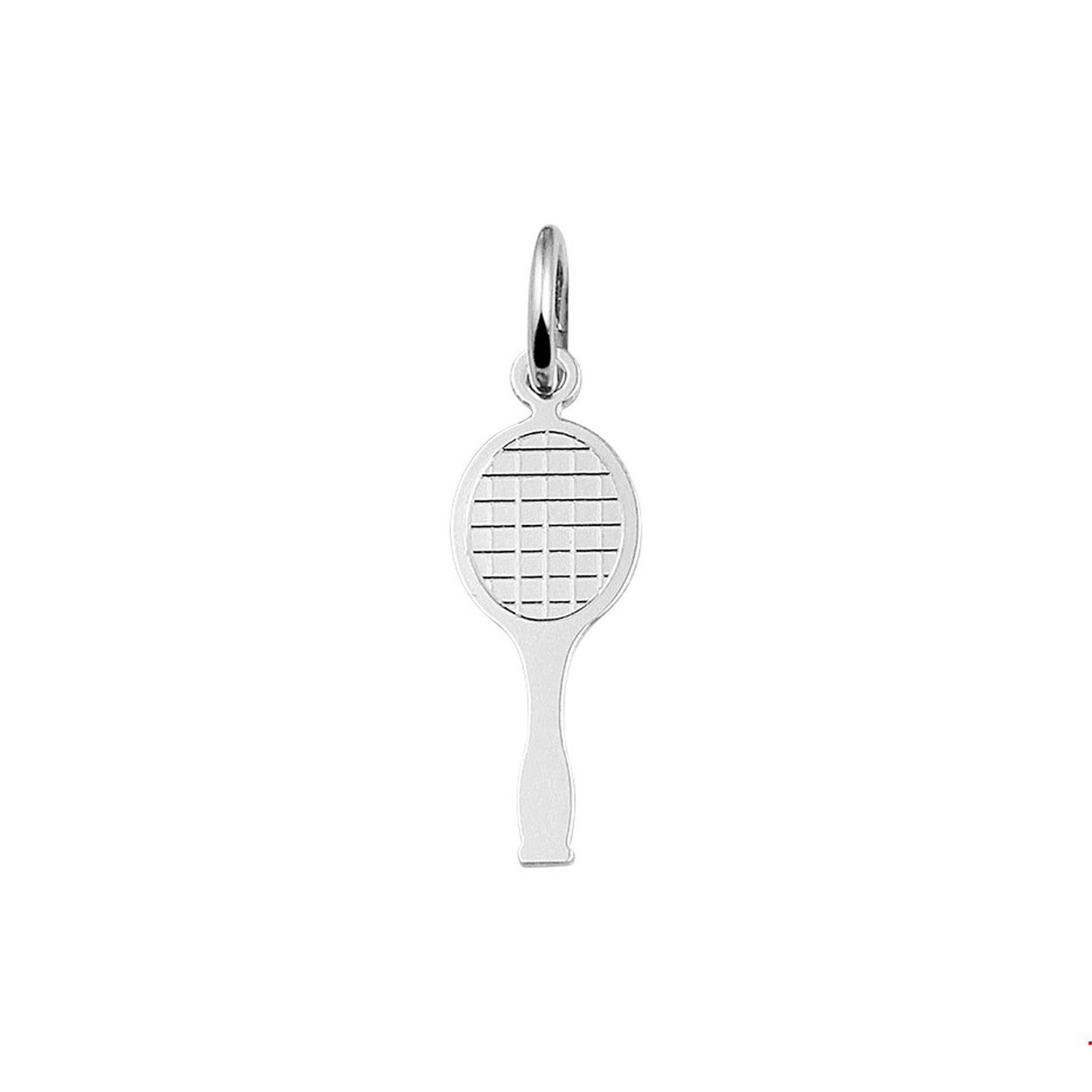 Beschrijving: Zilveren hanger in de vorm van een tennisracket met afmetingen van 20x7mm uitgevoerd met een stevig hangoog. De hanger is te combineren met een bijpassend collier uit onze collectie. Tip: Is tennis jouw sport? Laat het zien met deze zilveren tennisracket bedel! 
Doelgroep: unisex
Breedte: 7 mm
Hoogte: 20 mm
