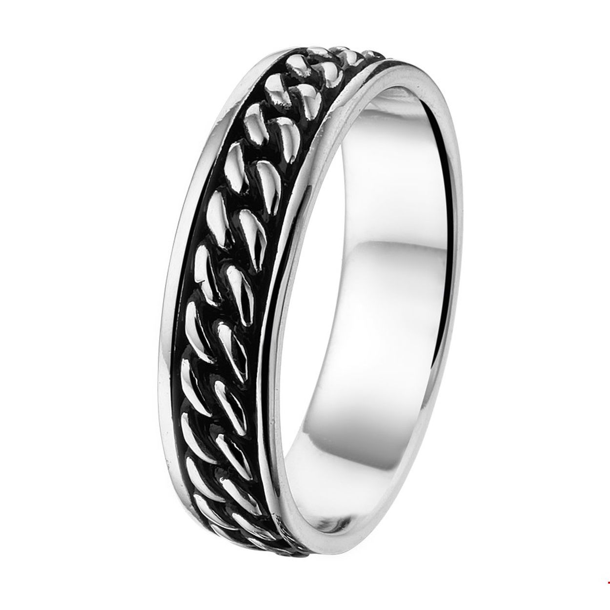 Beschrijving: Geoxideerd zilveren ring. 
Uniekenummer serie: 34760
Verpakt per: 1
Doelgroep: heren
Ringmaat: 19.00 mm (60)
Hoogte: 6 mm