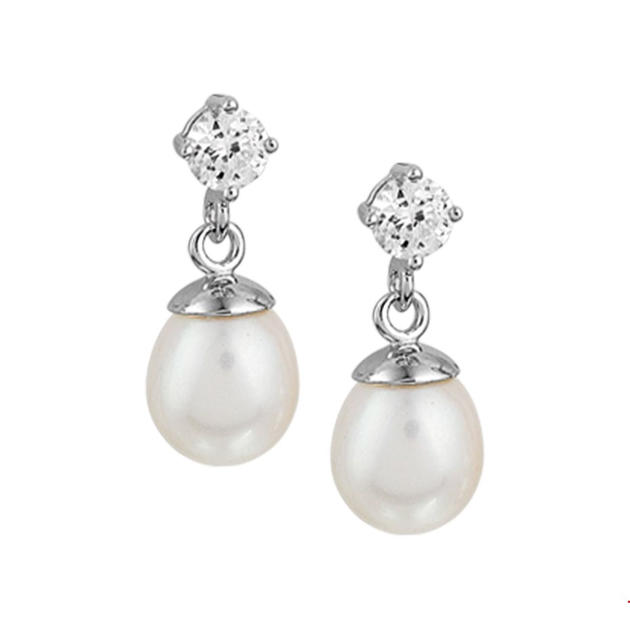 Beschrijving: Klassiek gerhodineerd zilveren oorhangers met een totale lengte van 20mm uitgevoerd met een zoetwaterparel van 7mm en briljant geslepen zirkonia in een chaton zetting.
Verpakt per: 1
Doelgroep: dames
Breedte: 7 mm
Hoogte: 20 mm
