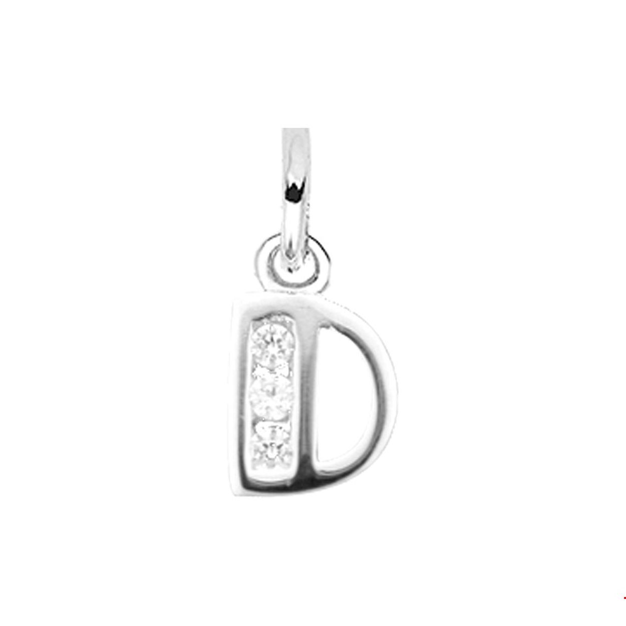 Beschrijving: Gerhodineerd zilveren hanger letter D met een hoogte van 10.5mm en een breedte van 7mm. Uitgevoerd met een schitterende rij van zirkonia.
Uniekenummer serie: 33598
Verpakt per: 1
Doelgroep: unisex
Zetting: alliance (rail zetting)