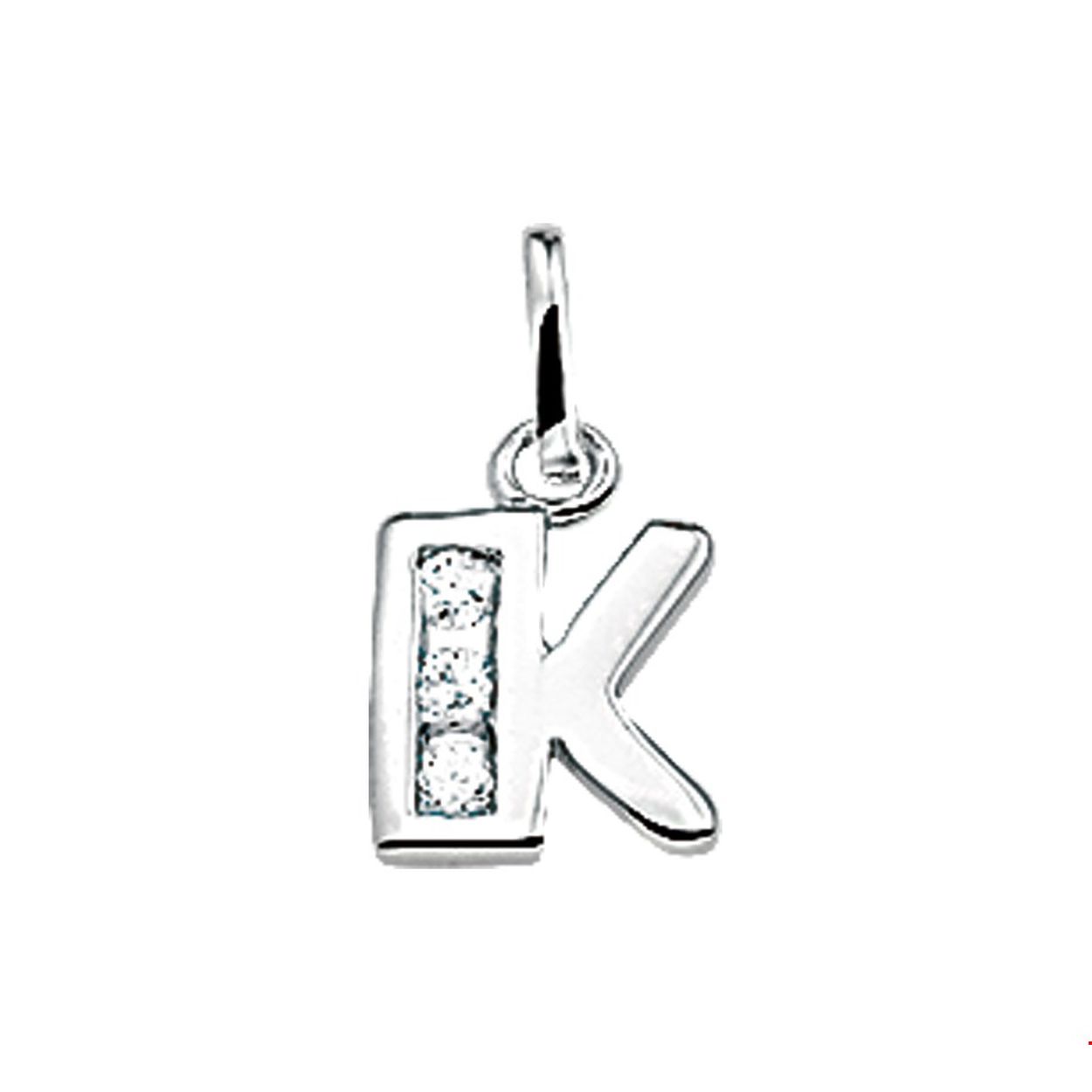 Beschrijving: Gerhodineerd zilveren hanger letter K met een hoogte van 10mm en een breedte van 7mm. Uitgevoerd met een schitterende rij van zirkonia.
Uniekenummer serie: 33598
Verpakt per: 1
Doelgroep: unisex
Zetting: alliance (rail zetting)