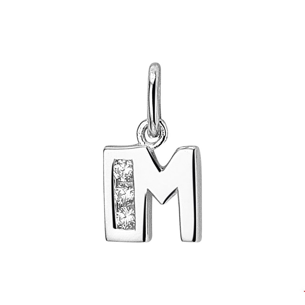 Beschrijving: Gerhodineerd zilveren hanger letter M met een hoogte van 10mm en een breedte van 7.5mm. Uitgevoerd met een schitterende rij van zirkonia.
Uniekenummer serie: 33598
Verpakt per: 1
Doelgroep: unisex
Zetting: alliance (rail zetting)