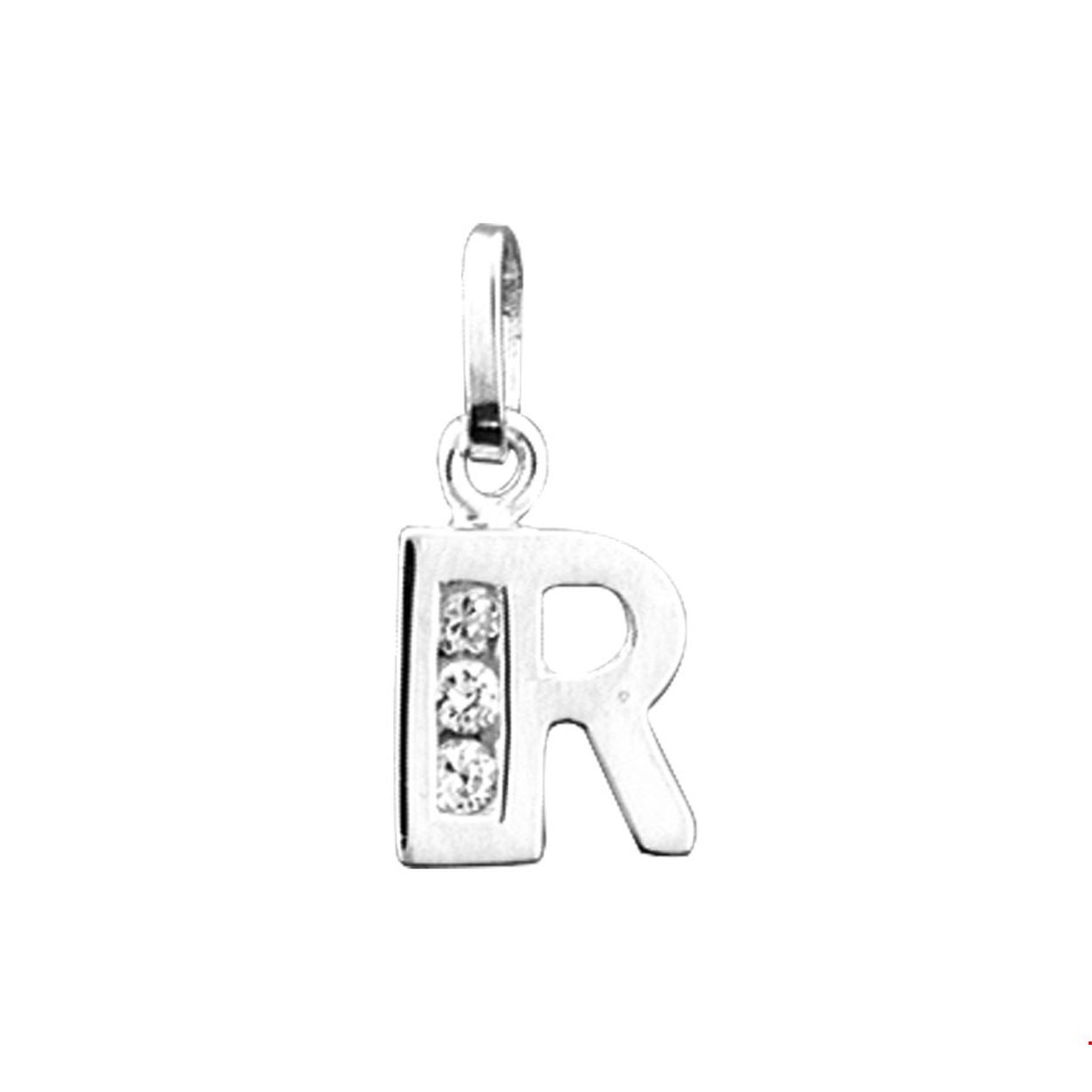 Beschrijving: Gerhodineerd zilveren hanger letter R met een hoogte van 9.5mm en een breedte van 7mm. Uitgevoerd met een schitterende rij van zirkonia.
Uniekenummer serie: 33598
Verpakt per: 1
Doelgroep: unisex
Zetting: alliance (rail zetting)