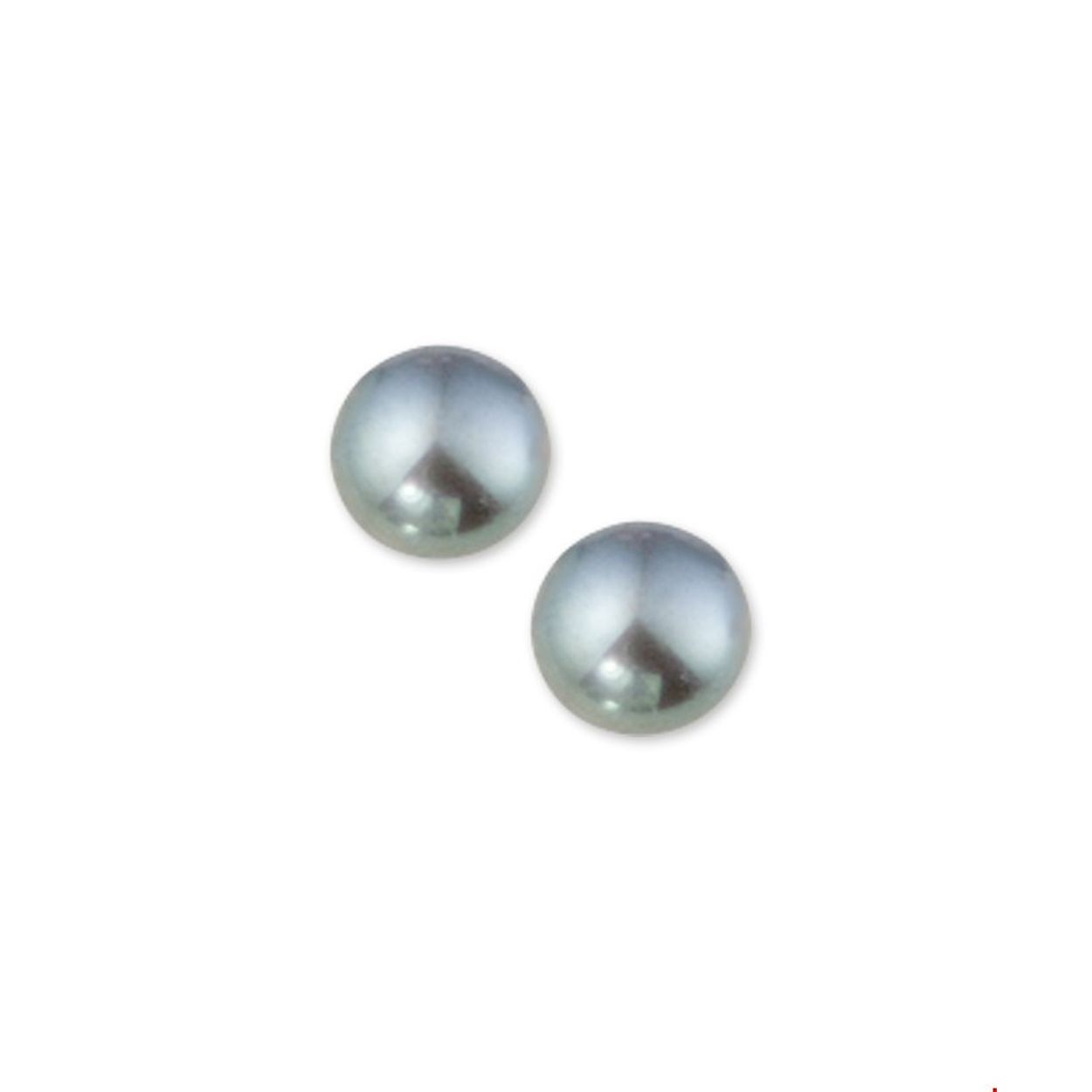Gerhodineerd zilveren oorknoppen met 5,5mm zoetwaterparel.