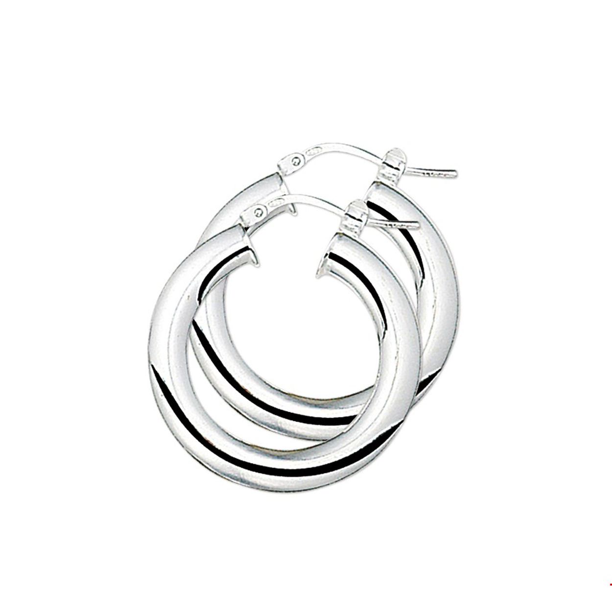 Gerhodineerd 925 zilveren oorringen met een afmeting van 26 x 6mm.