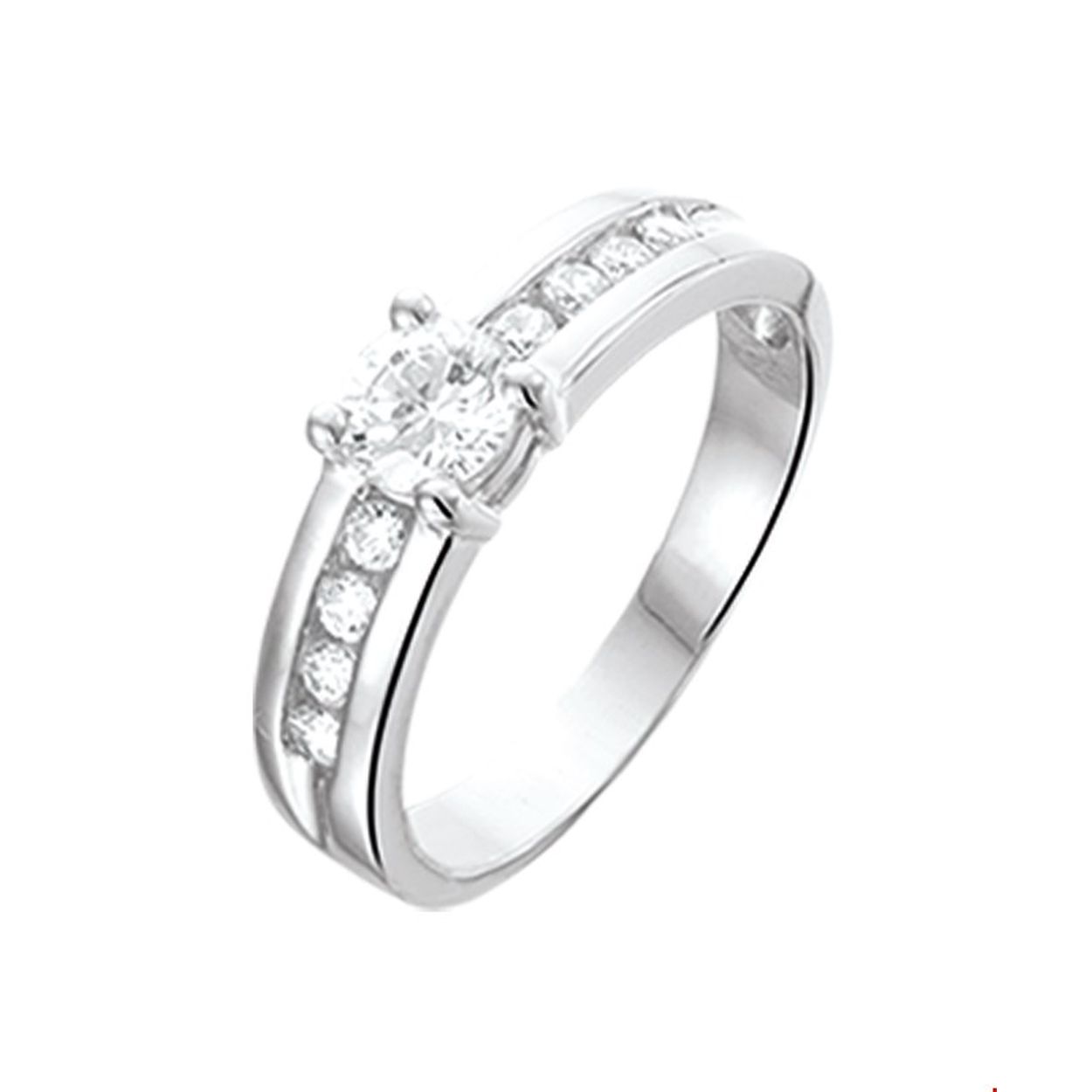 Beschrijving: Gerhodineerd zilveren ring met zirkonia. 
Uniekenummer serie: 26202
Verpakt per: 1
Doelgroep: meisjes
Ringmaat: 15.50 mm (49)
Breedte: 5 mm
Zetting: entourage (rijzetting)