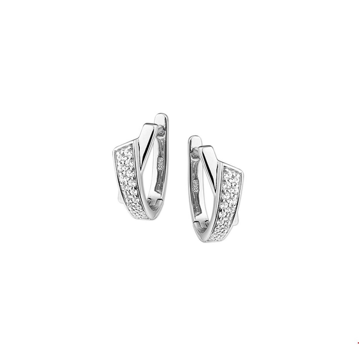 Beschrijving: Gerhodineerd zilveren klapcreolen met zirkonia. 
Verpakt per: 1
Doelgroep: dames
Breedte: 7 mm
Hoogte: 18.5 mm
Zetting: pave