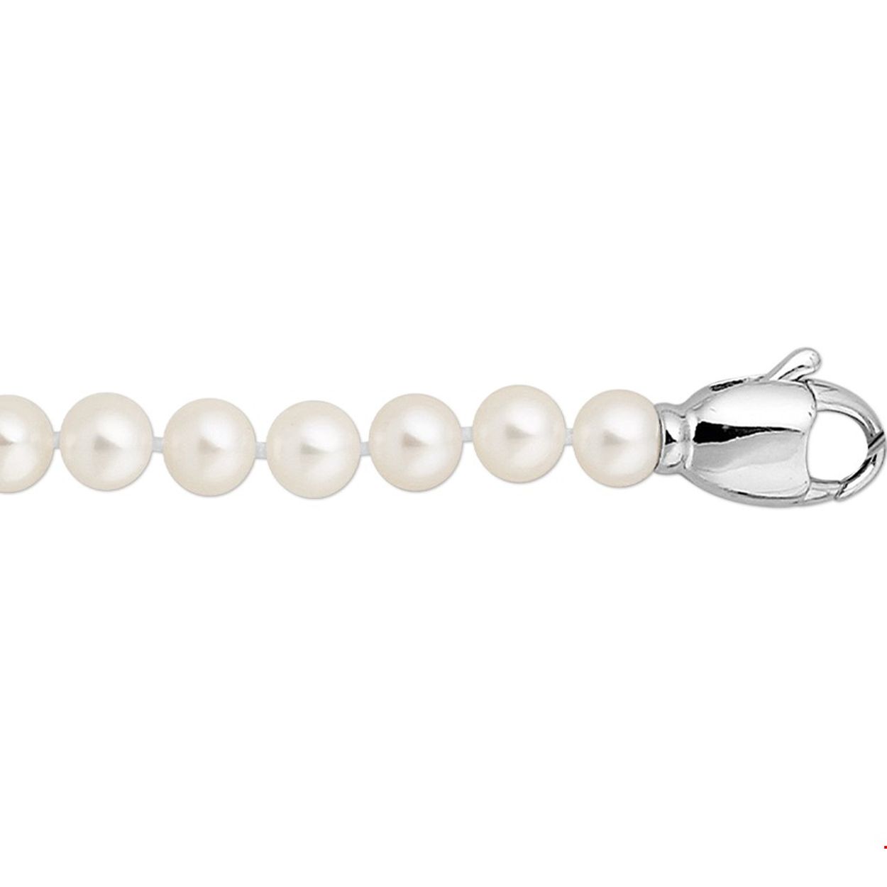 Lengte: 19.5cm 
breedte: 7mm
Schakel: Parel 
Materiaal :  Gerhodineerd zilver met zoetwaterparels
