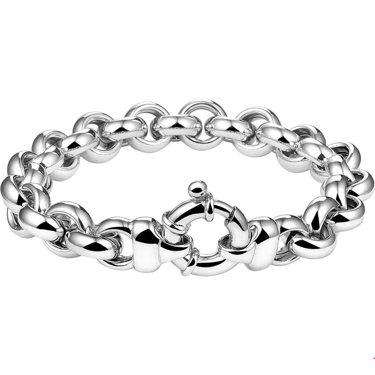 Beschrijving: Zilveren armband met jasseron schakel. 
Uniekenummer serie: 29151
Verpakt per: 1
Doelgroep: dames
Breedte: 10 mm
Langste lengte: 21 mm
