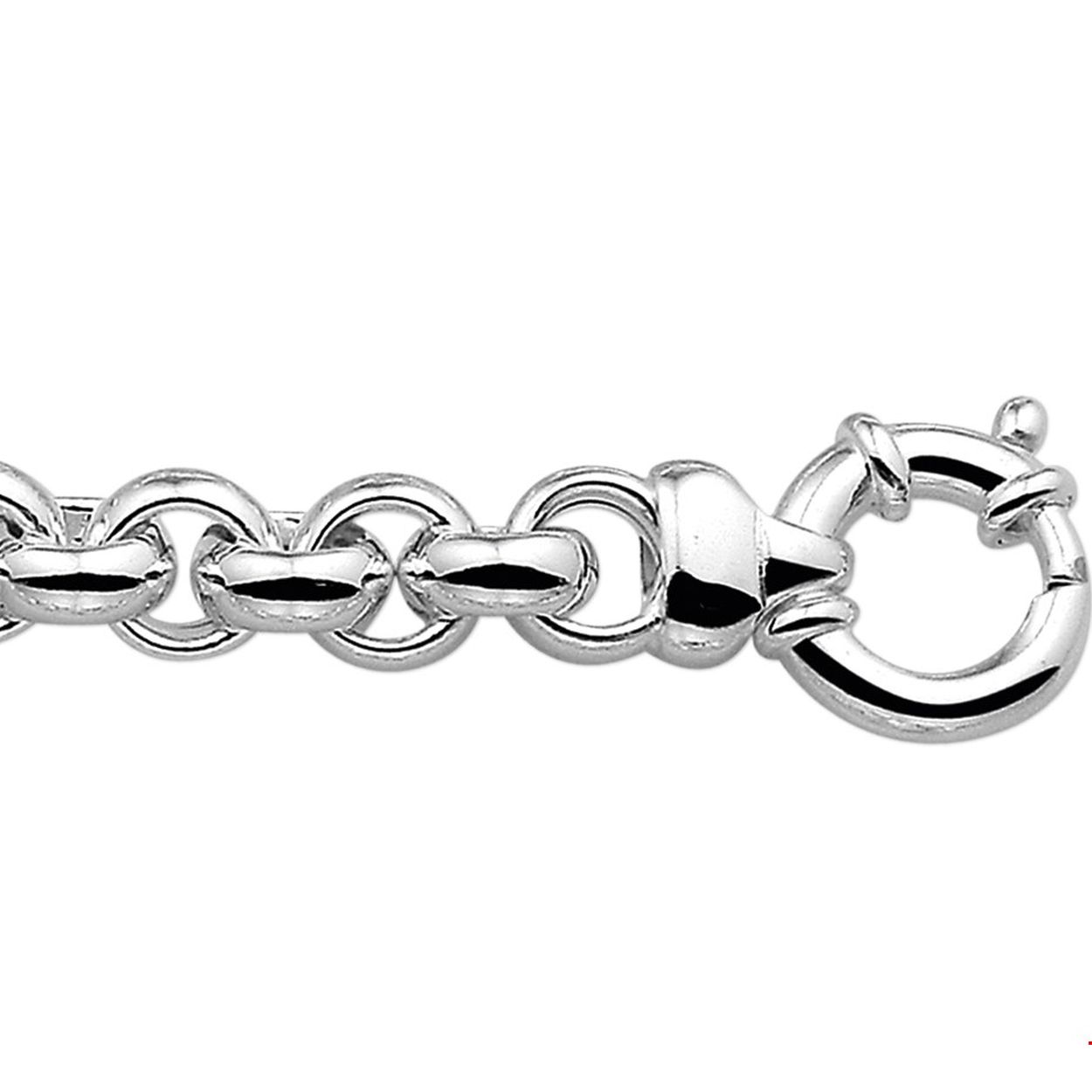 Beschrijving: Zilveren collier met jasseron schakel. 
Uniekenummer serie: 29154
Verpakt per: 1
Doelgroep: dames
Breedte: 10 mm
Langste lengte: 50 mm