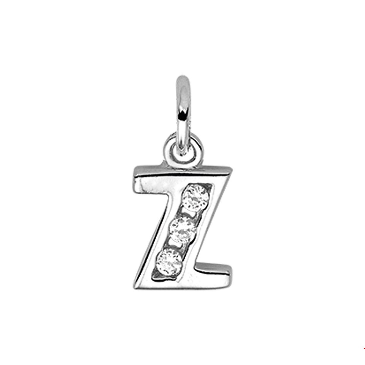 Beschrijving: Gerhodineerd zilveren hanger letter Z met een hoogte van 10mm en een breedte van 6.5mm. Uitgevoerd met een schitterende rij van zirkonia.
Uniekenummer serie: 33598
Verpakt per: 1
Doelgroep: unisex
Zetting: alliance (rail zetting)