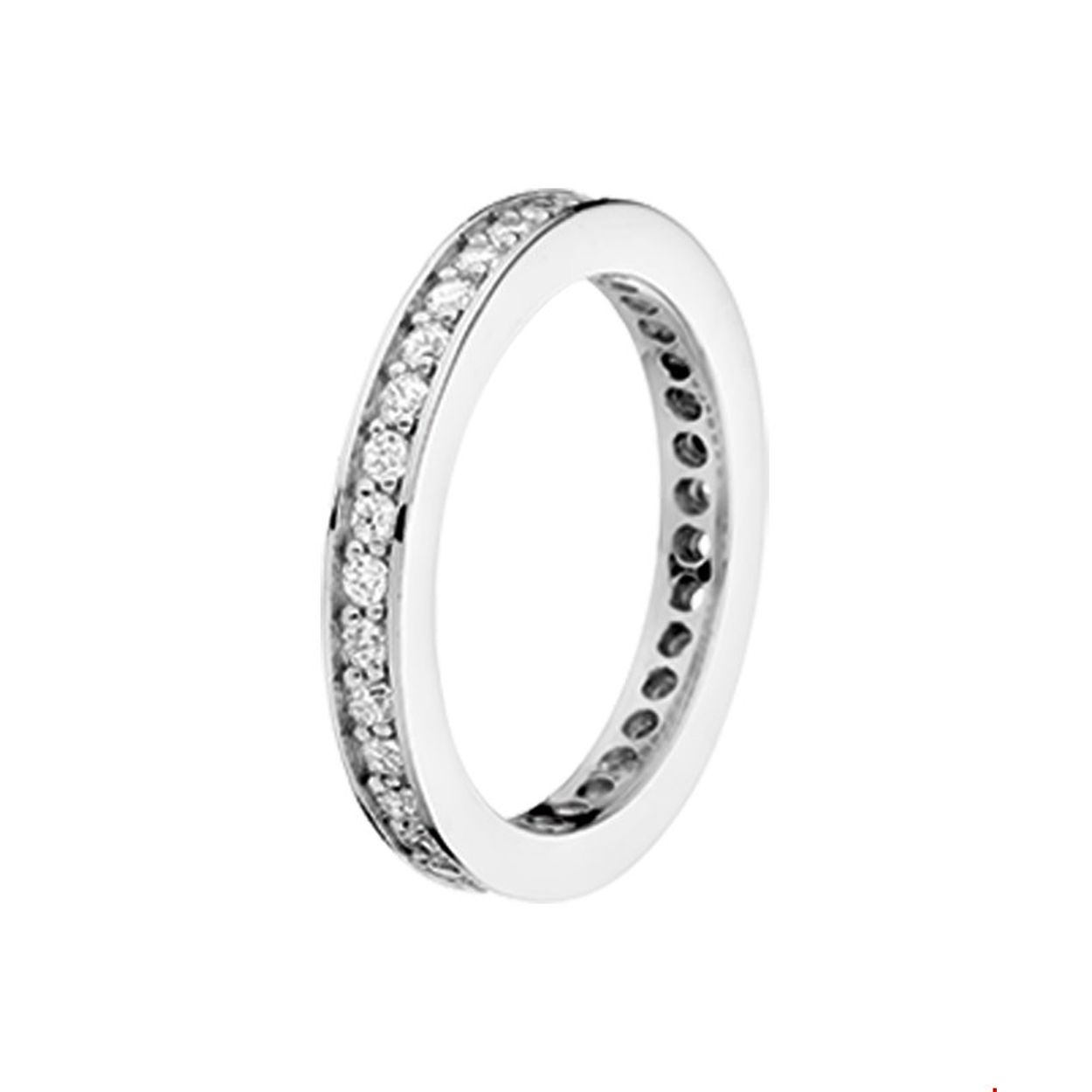 Beschrijving: Gerhodineerd zilveren ring met zirkonia. 
Uniekenummer serie: 26238
Verpakt per: 1
Doelgroep: dames
Ringmaat: 16.50 mm (52)
Breedte: 2.5 mm
Zetting: alliance (rijzetting)