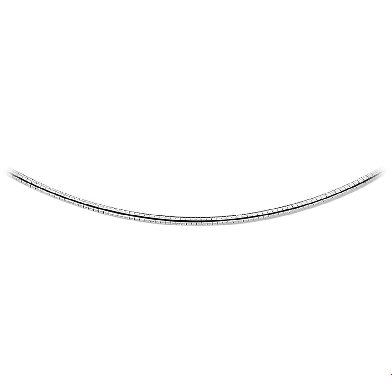 Huiscollectie - Zilveren omega spang, rond 2.25mm, 45cm, gerhodineerd - 1314685