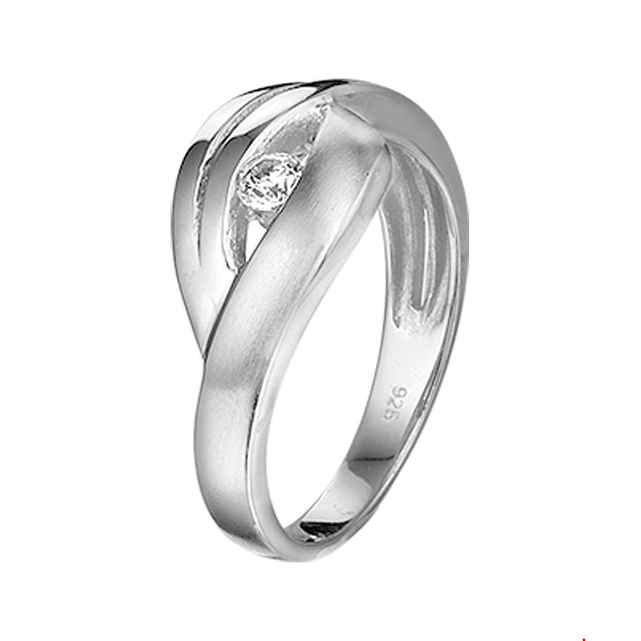 Beschrijving: Gerhodineerd zilveren ring met zirkonia en een poli/matte afwerking. 
Uniekenummer serie: 31735
Verpakt per: 1
Doelgroep: dames
Ringmaat: 17.25 mm (54)
Breedte: 9 mm
Zetting: solitaire (span zetting)