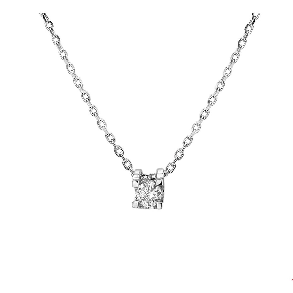 Beschrijving: Gerhodineerd zilveren collier met zirkonia. De lengte van het collier bedraagt 41cm met 4cm extensie. 
Verpakt per: 1
Doelgroep: dames
Breedte: 5 mm
Kortste lengte: 41 mm
Langste lengte: 45 mm
Hoogte: 6.4 mm
Zetting: solitaire (chatonzetting)