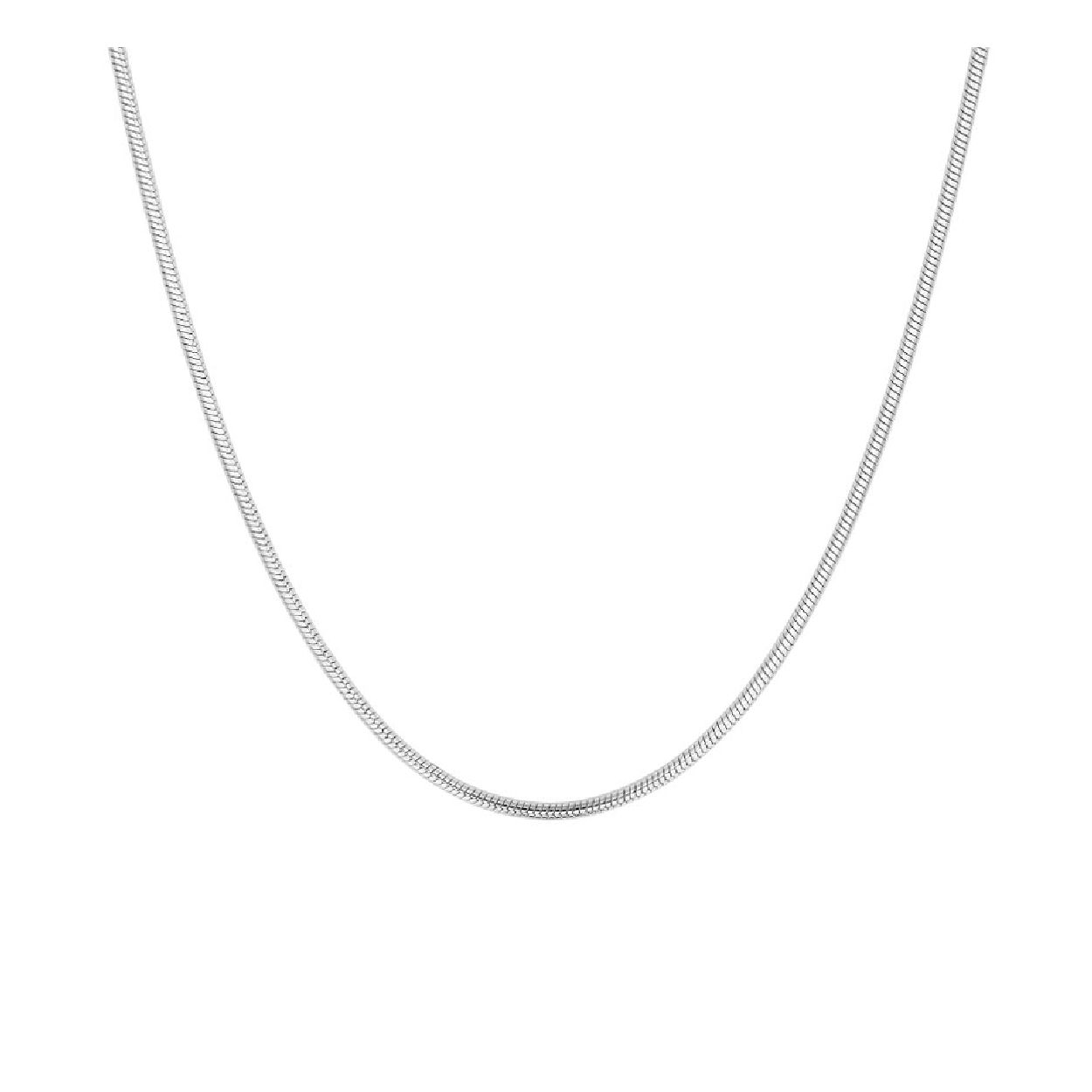 De collier is gemaakt van gerhodineerd zilver en is zilverkleurig. Het is een sieraad voor dames.
